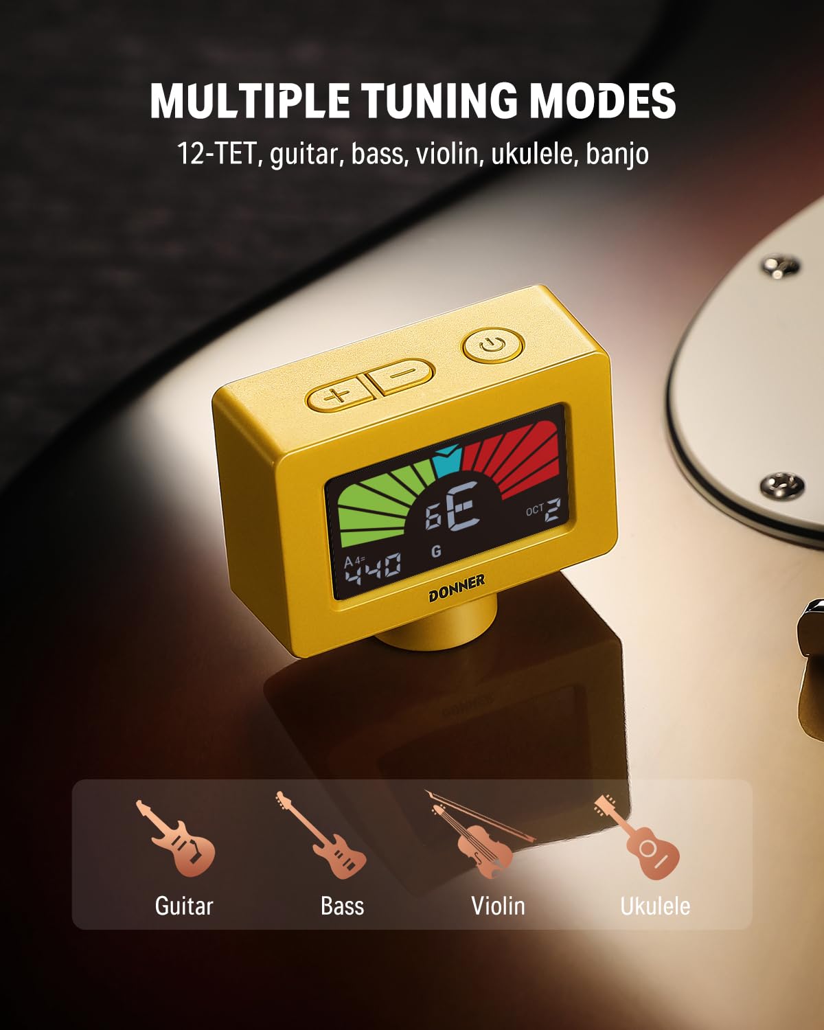 Foto 7 | Afinador De Guitarra Donner Dt-10, Pantalla Lcd Magnética Con Clip - Venta Internacional.
