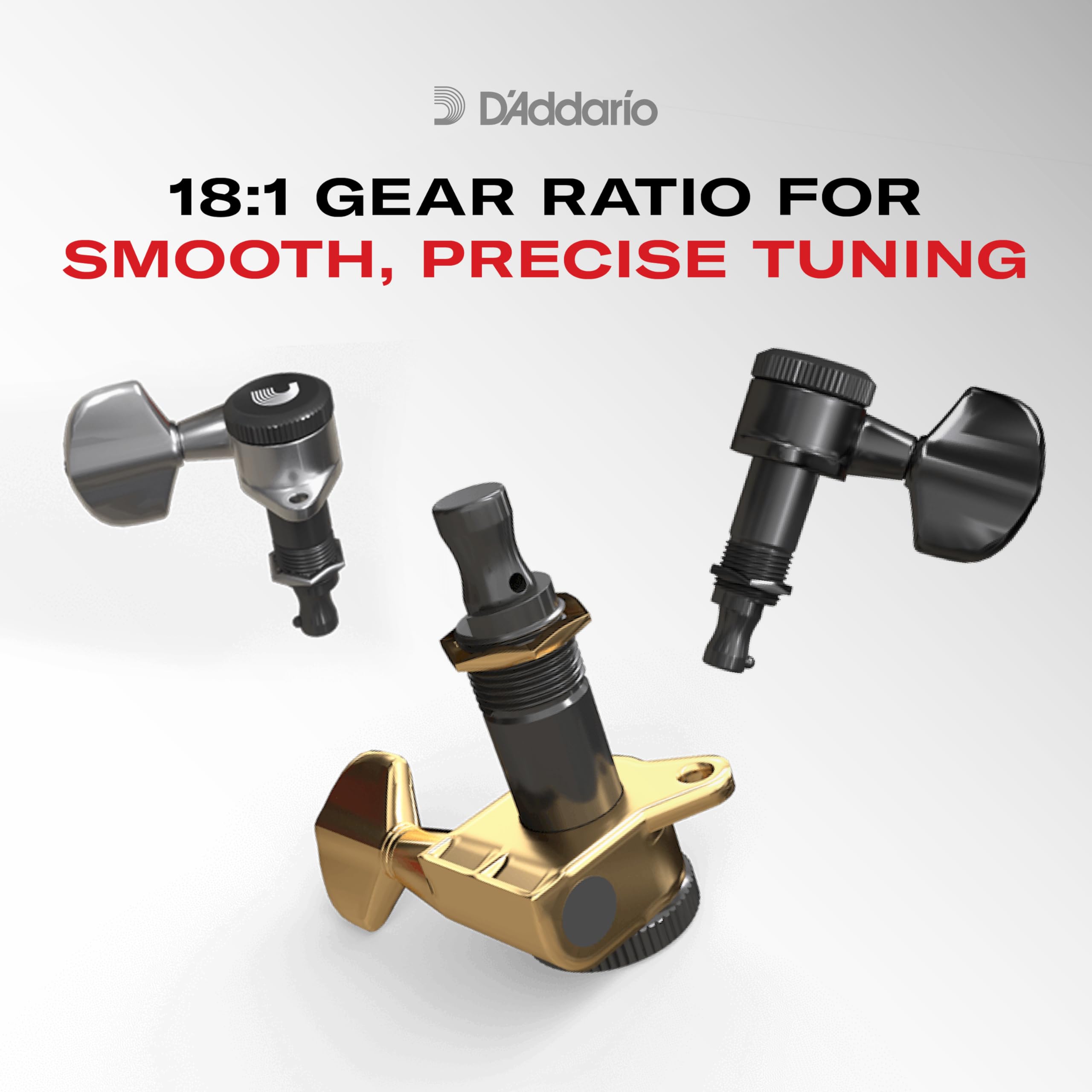 Foto 5 pulgar | Máquinas De Afinar D'addario Auto-trim Locking 6 En Línea, Color Negro - Venta Internacional.