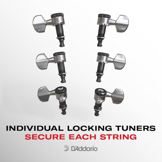 Foto 6 | Máquinas De Afinar D'addario Auto-trim Locking 6 En Línea, Color Negro - Venta Internacional.
