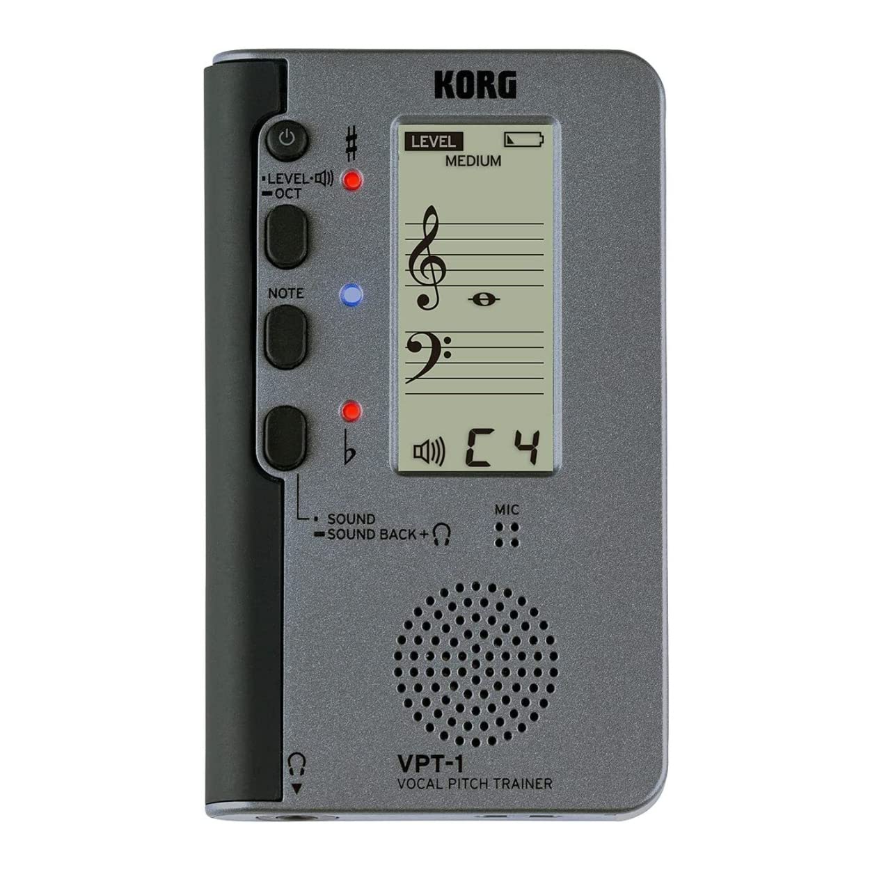 Foto 2 pulgar | Afinador Vocal Korg Vpt-1 Plateado Para Entrenamiento De Canto - Venta Internacional.