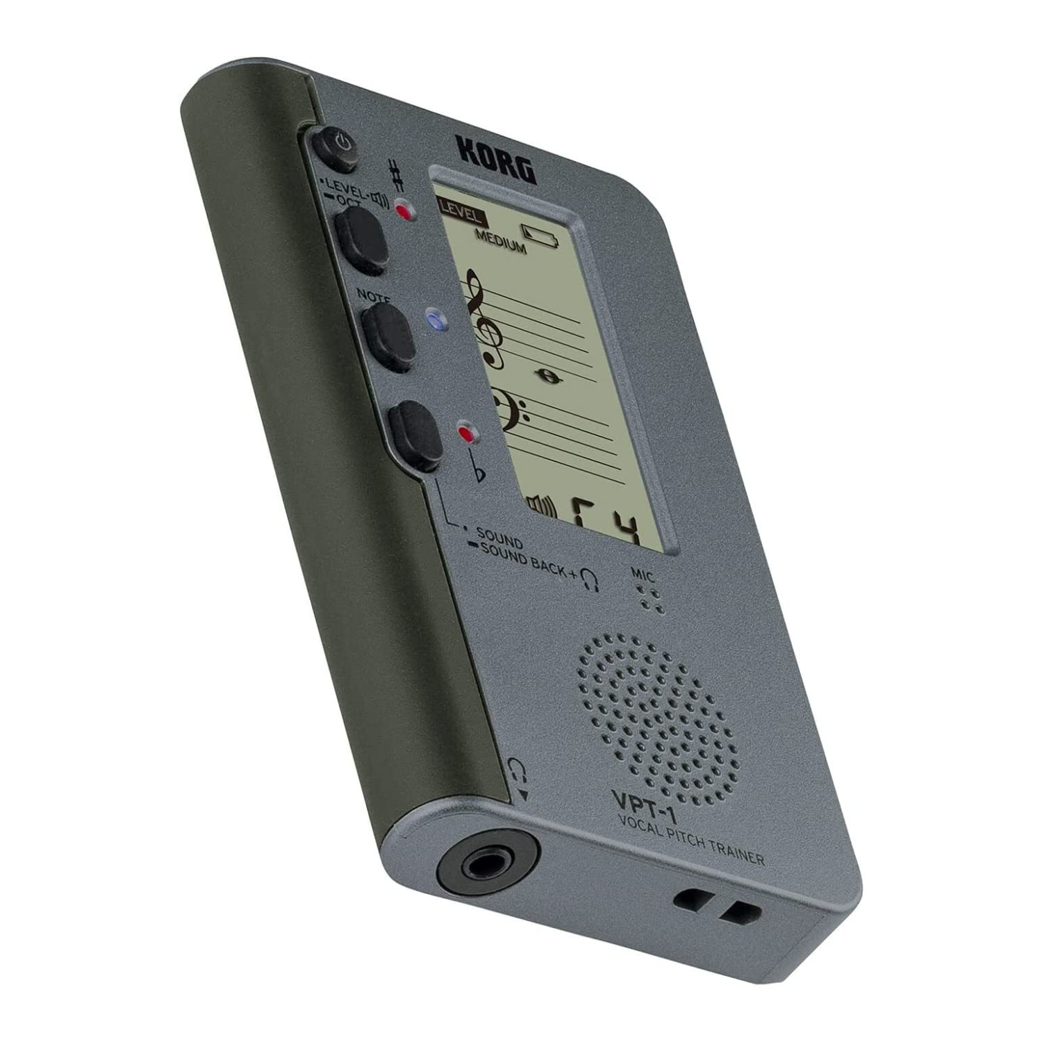 Foto 4 pulgar | Afinador Vocal Korg Vpt-1 Plateado Para Entrenamiento De Canto - Venta Internacional.