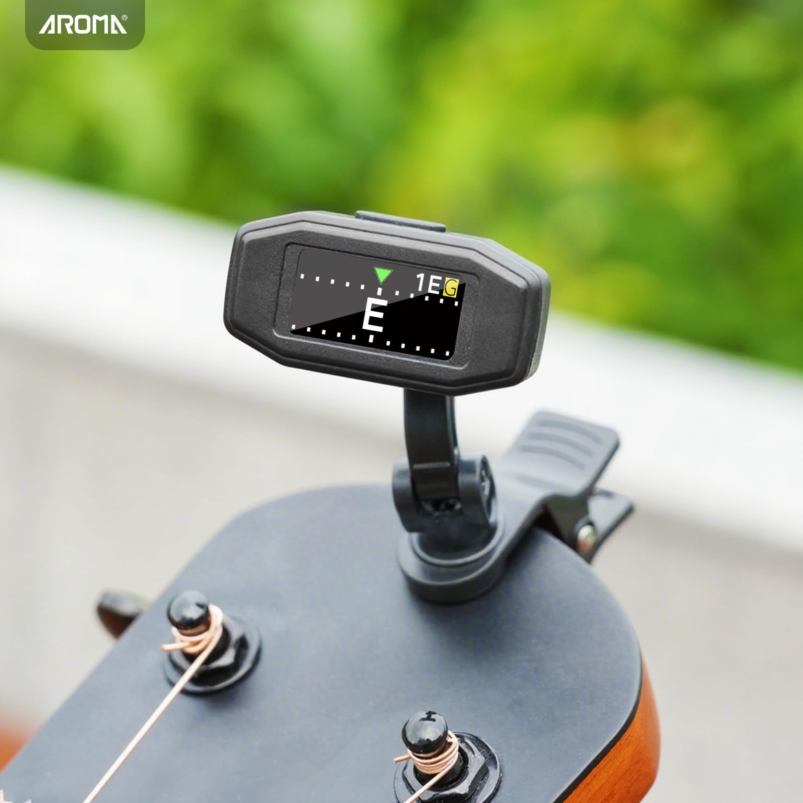 Foto 8 pulgar | Afinador De Guitarra Con Clip  Recargable  Aroma  Fácil De Leer  Tft - Venta Internacional.