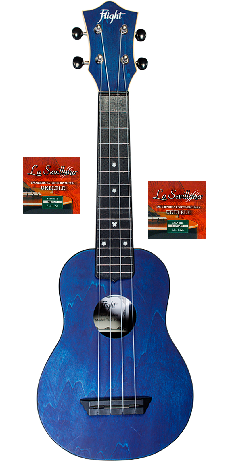 Ukelele Flight Tus35bl color Azul con Funda