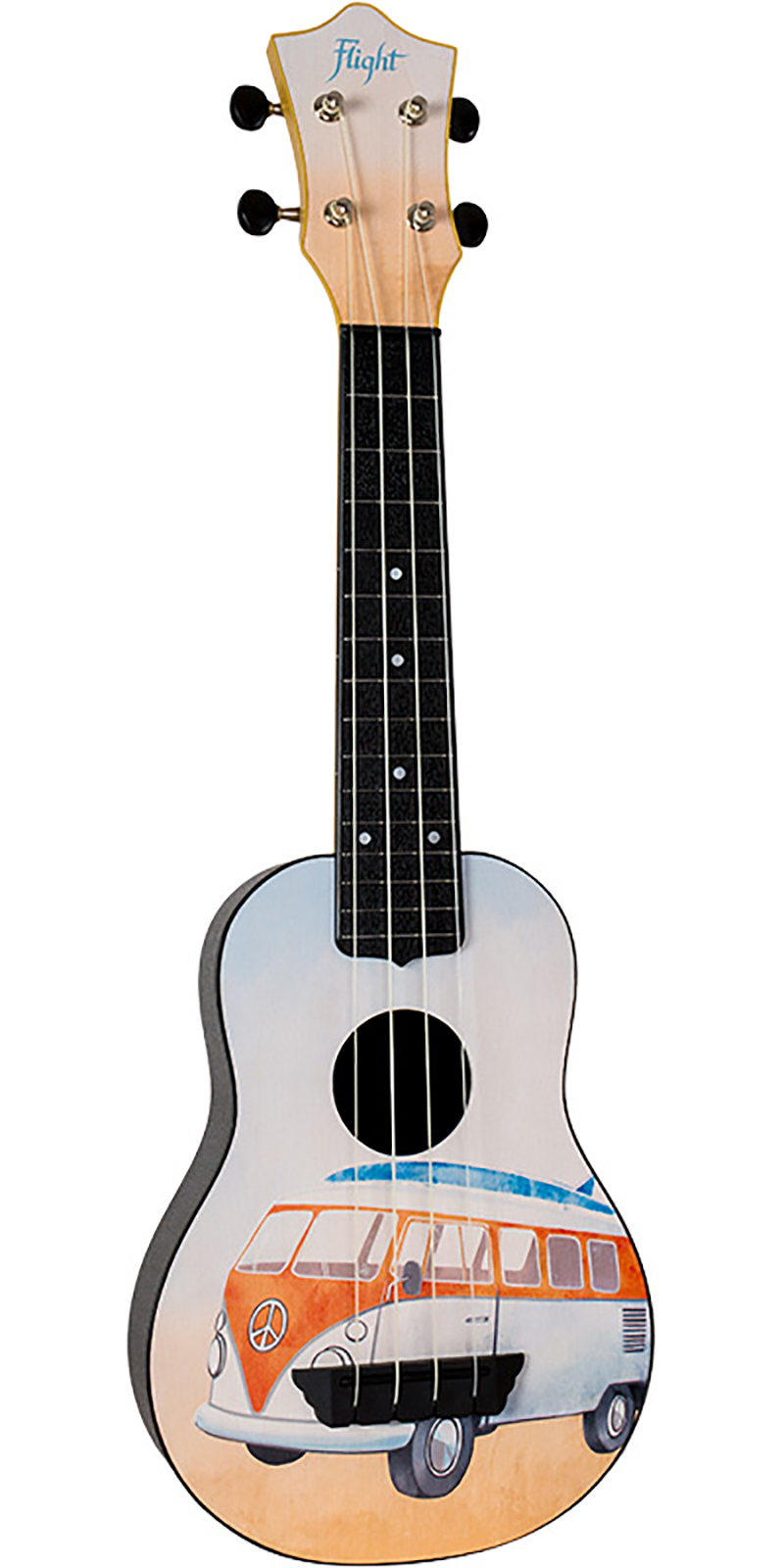 Ukelele Flight TUS-25 Bus Multicolor Soprano + Funda