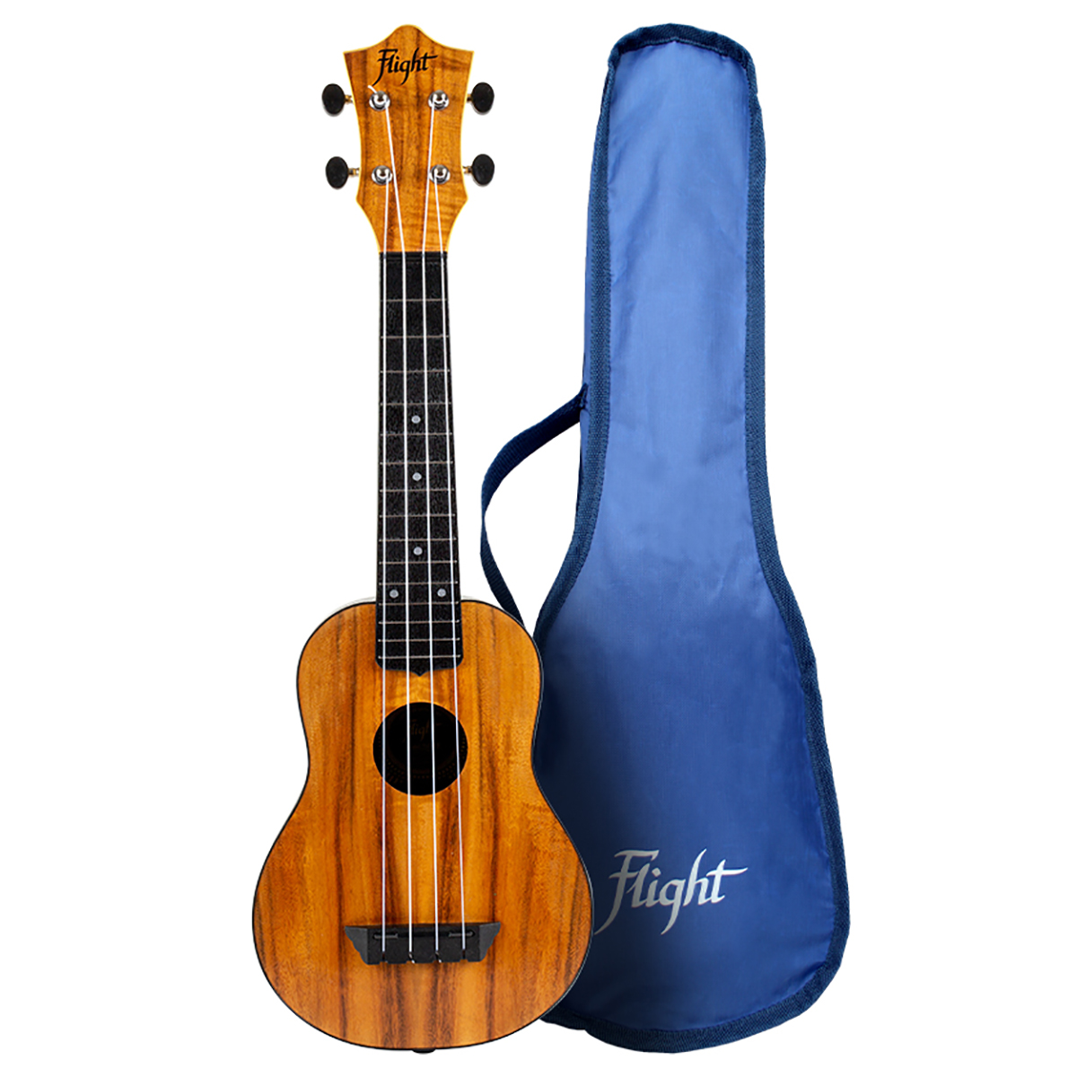 Ukelele Flight TUS-55 Acacia Marrón Soprano + Funda