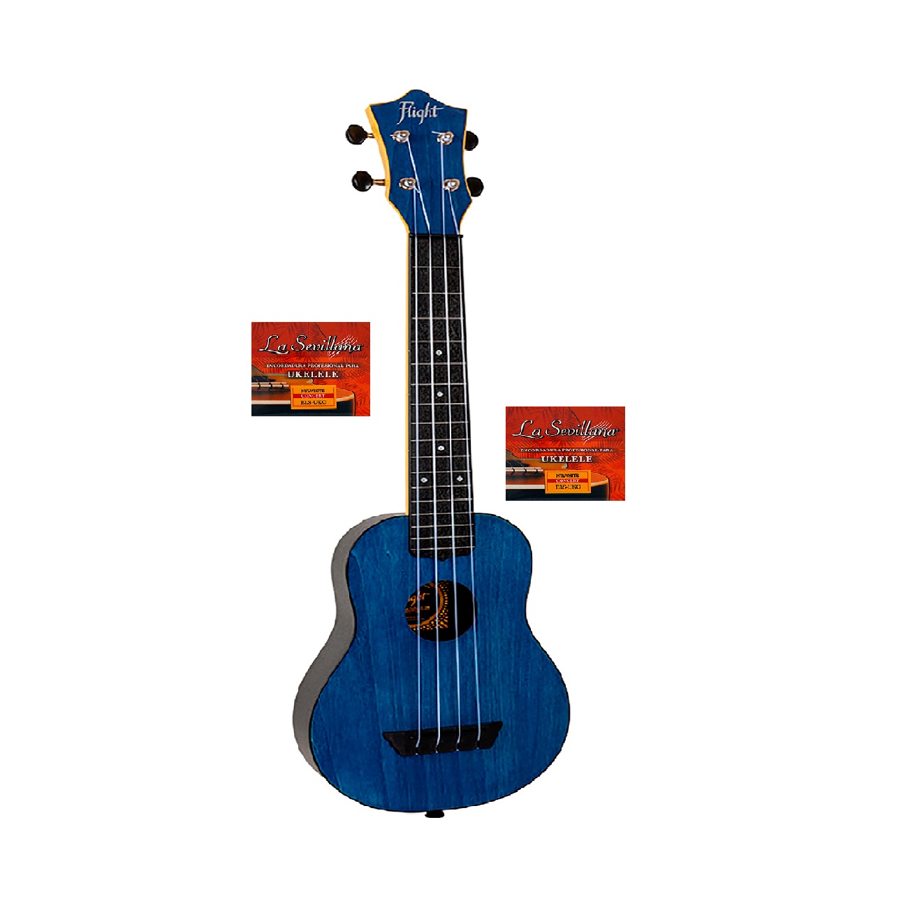 Foto 2 pulgar | Ukulele Soprano Flight Tusl-35bl  con Funda y Cuerdas Extras