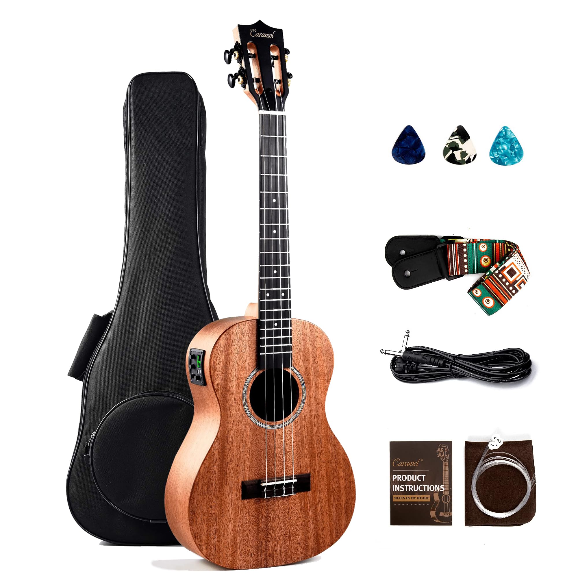 Foto 2 pulgar | Ukelele Eléctrico Barítono Caramel Cb402, Color Caoba Macizo - Venta Internacional.