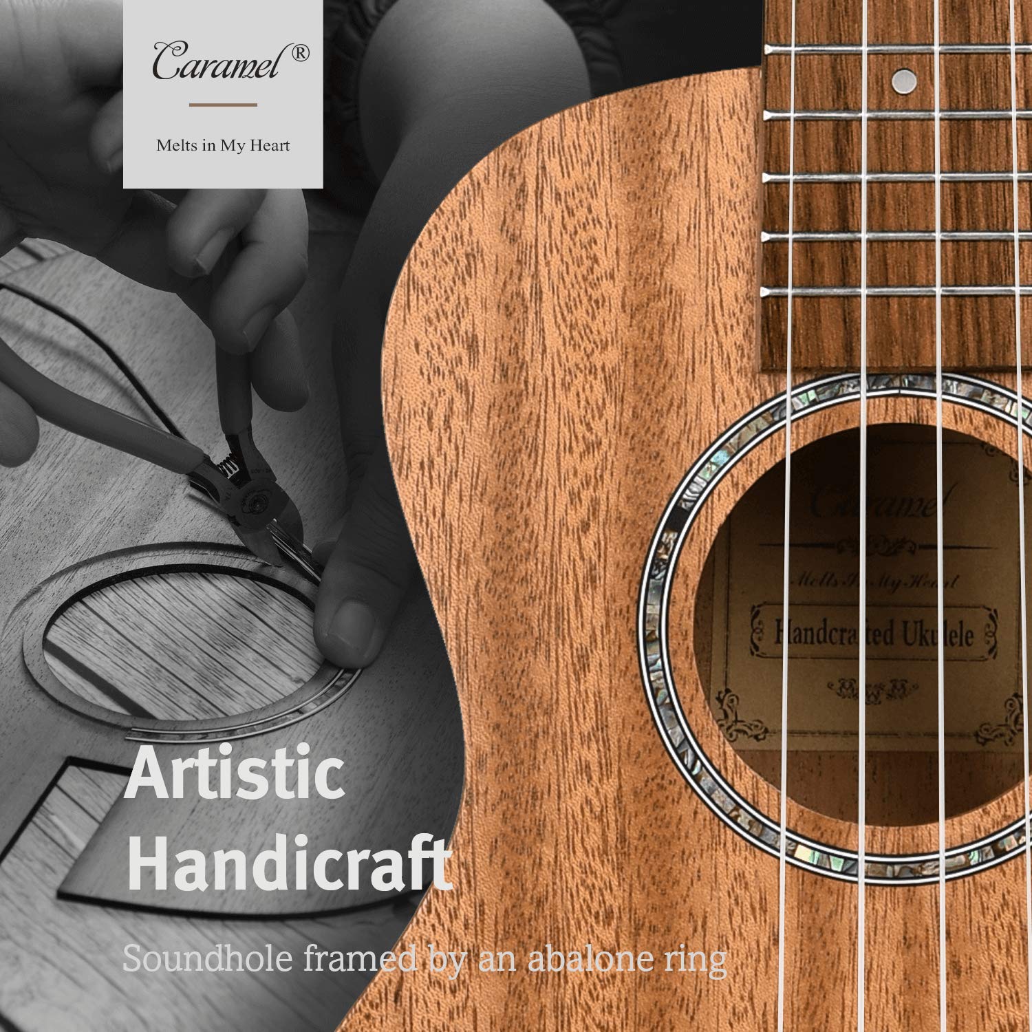 Foto 3 pulgar | Ukelele Eléctrico Barítono Caramel Cb402, Color Caoba Macizo - Venta Internacional.