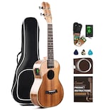 Ukelele Caramel Ct103 Zebrawood Tenor Electric De Alto Brillo - Venta Internacional.