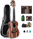 Ukelele Caramel Cc207 Concert De Madera De Acacia De 23 Pulgadas Con Kit Para Adultos - Venta Internacional.