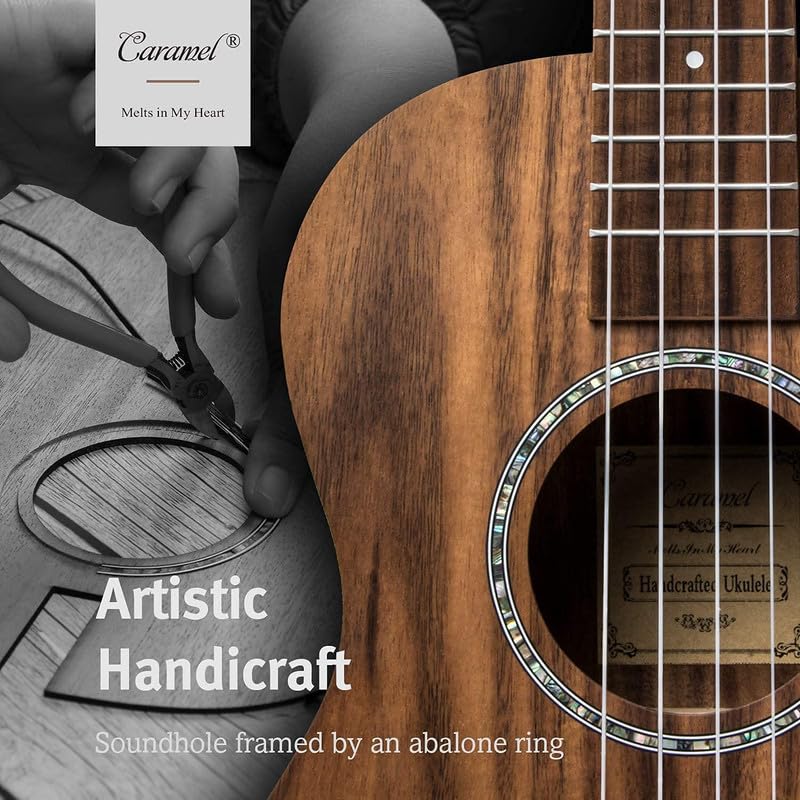 Foto 4 pulgar | Ukelele Caramel Cc207 Concert De Madera De Acacia De 23 Pulgadas Con Kit Para Adultos - Venta Internacional.