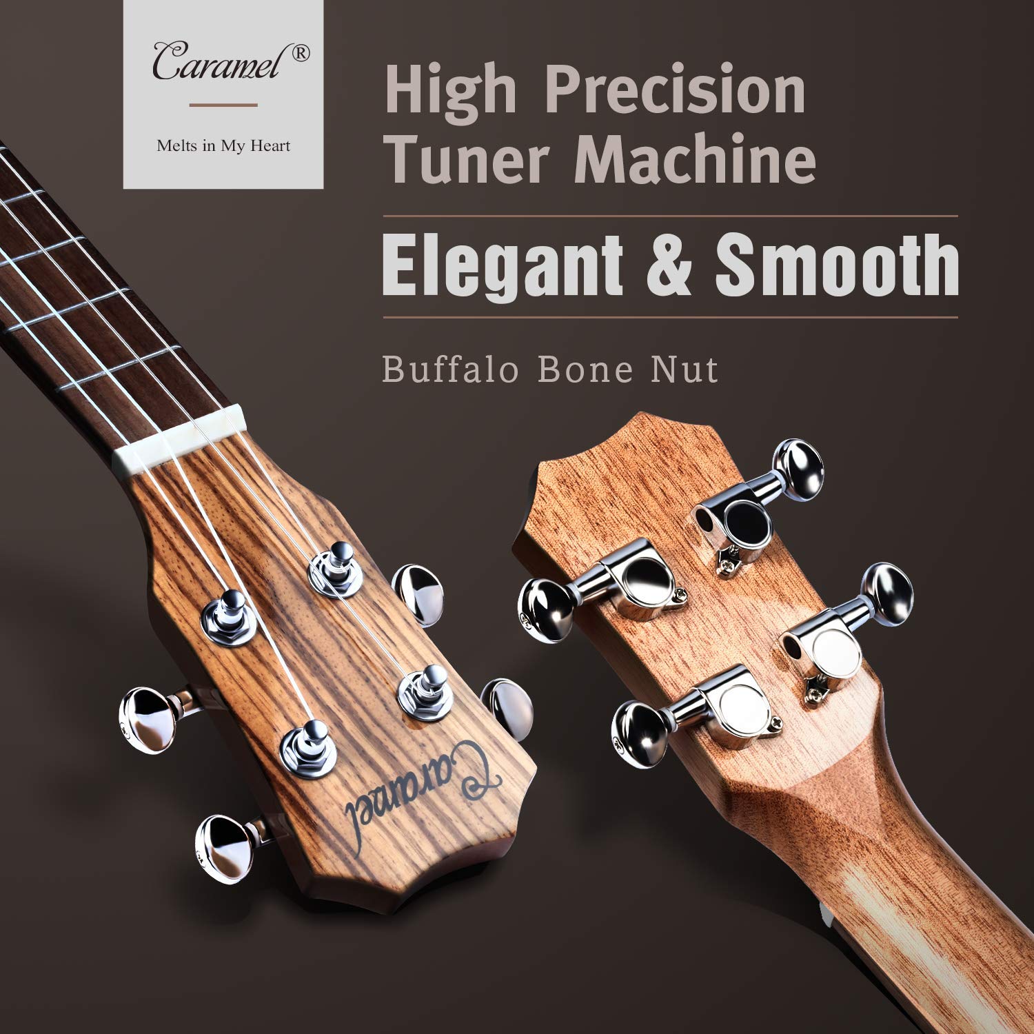 Foto 5 pulgar | Ukelele Eléctrico Caramel Cb103, Madera De Cebra, Barítono, 76 Cm, Pantalla Lcd - Venta Internacional.