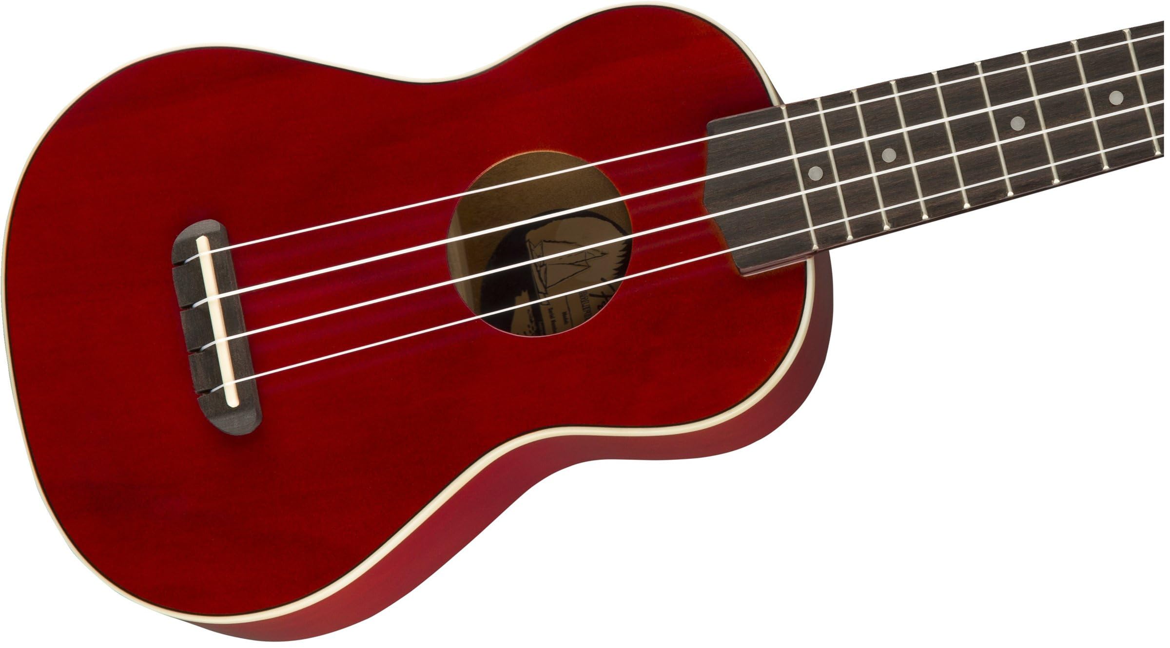 Foto 6 pulgar | Ukelele Fender Venice Soprano Cherry Con Funda Y Afinador - Venta Internacional.