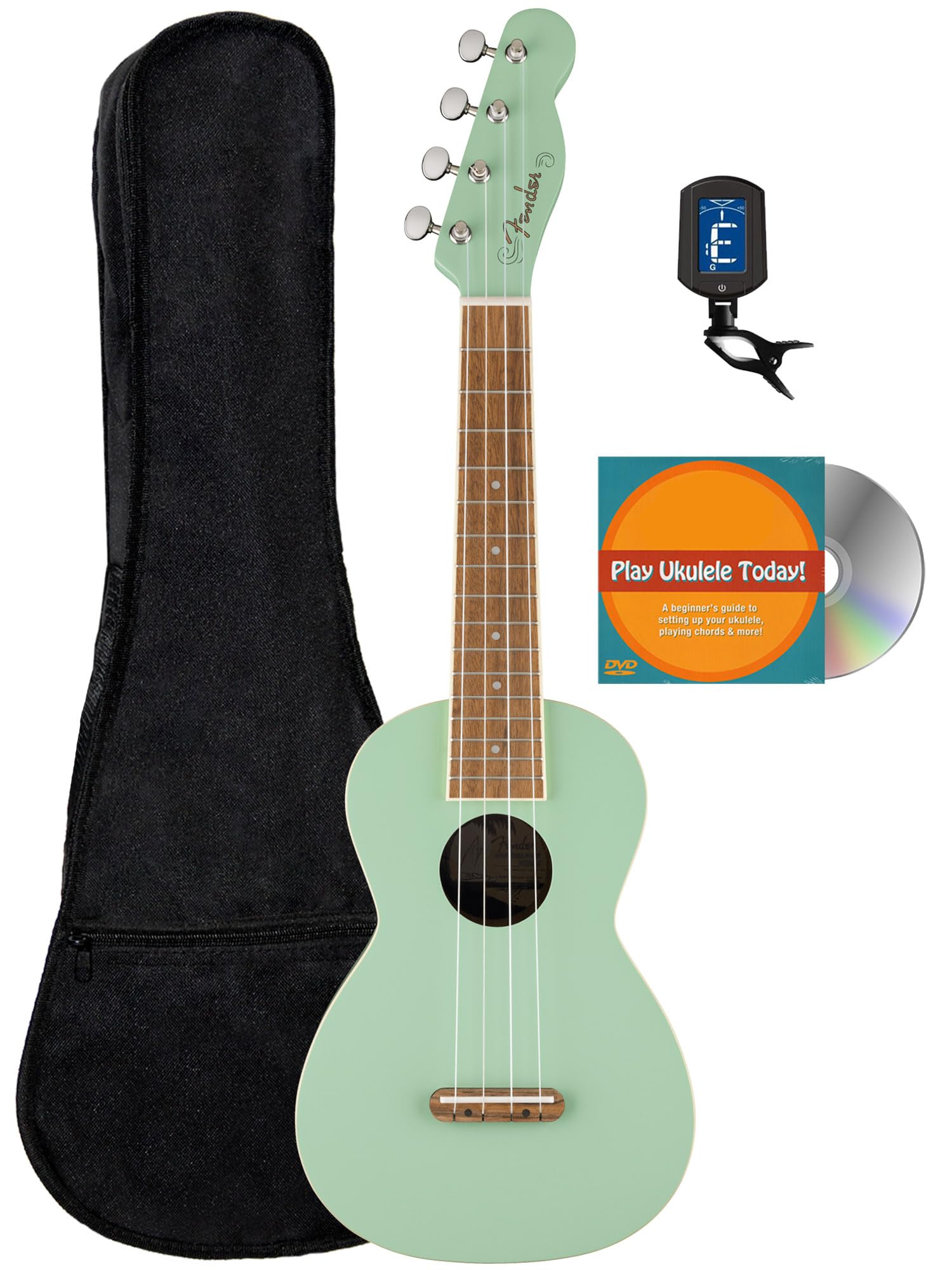 Foto 2 pulgar | Ukelele De Concierto Fender Monterey Surf Green Con Accesorios - Venta Internacional.