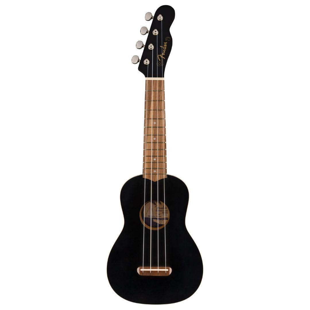 Ukelele Fender Venice Soprano Negro - Venta Internacional.