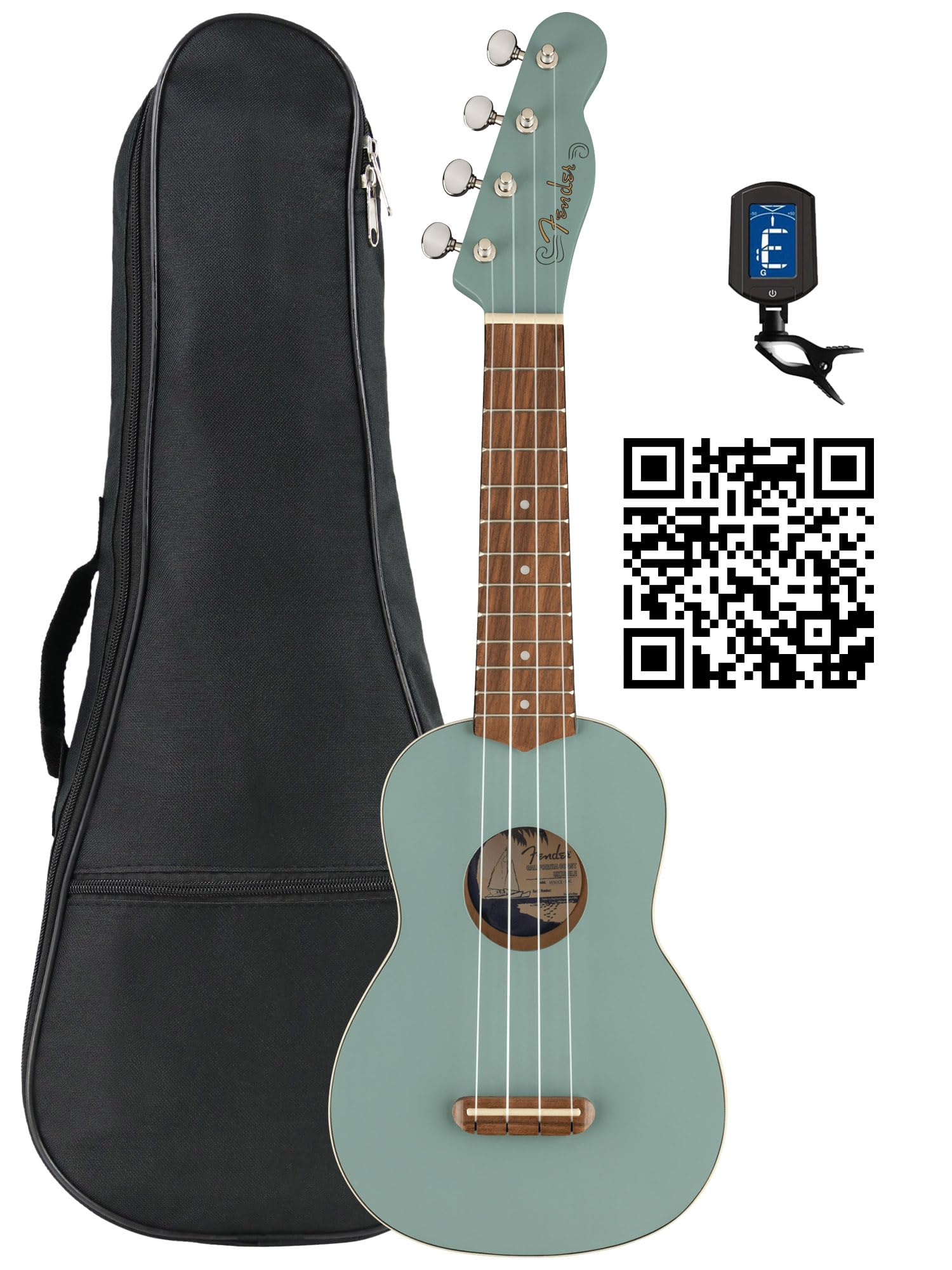 Foto 1 | Ukelele Fender Venice Soprano Sonic Grey Con Accesorios - Venta Internacional.