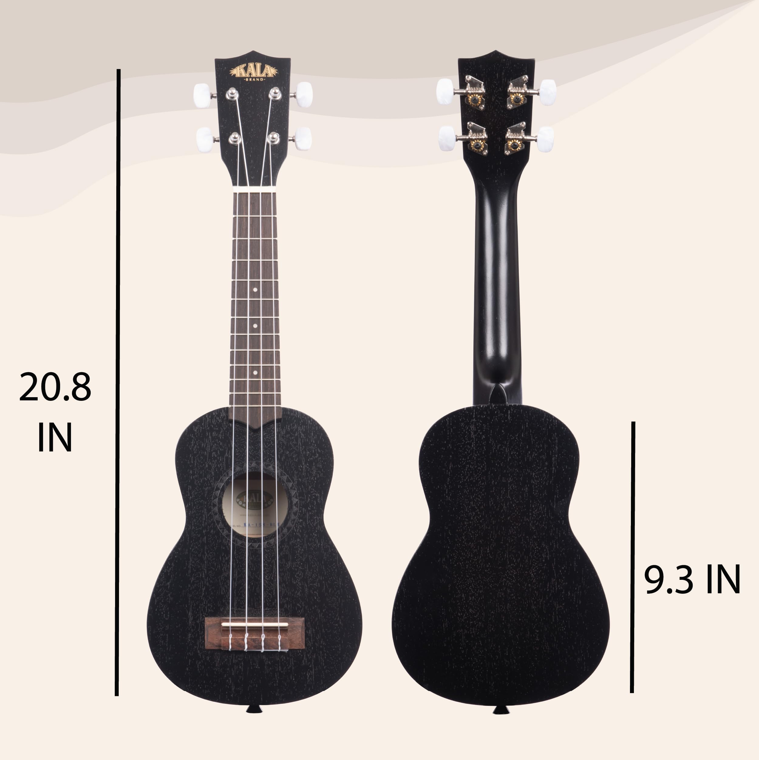 Foto 6 pulgar | Ukelele Kala Brand Music Co.  4 Cuerdas  Color Caoba Negro Con Aquila - Venta Internacional.