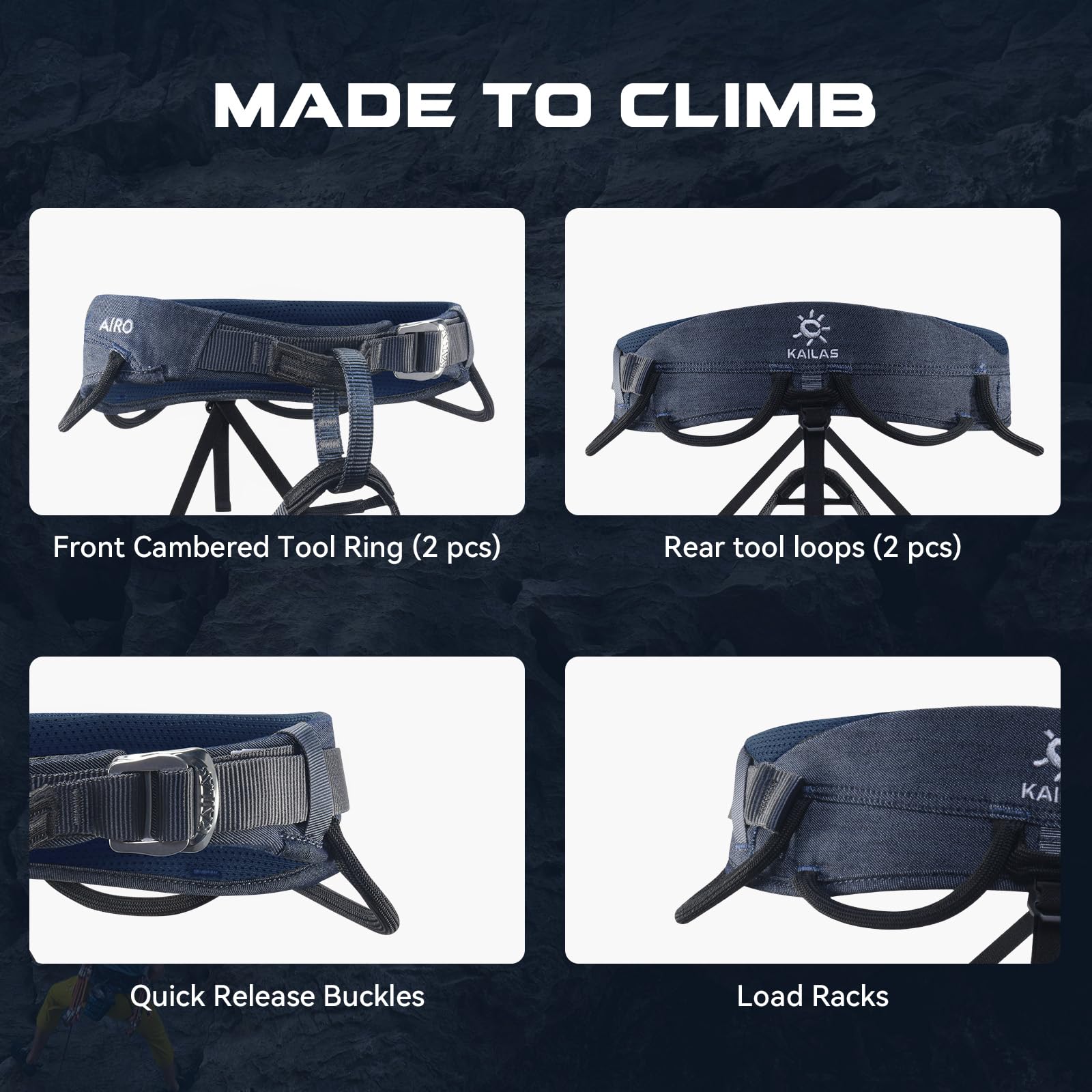 Foto 5 pulgar | Arnés De Escalada Kailas Airo Para Hombre Y Mujer - Venta Internacional.