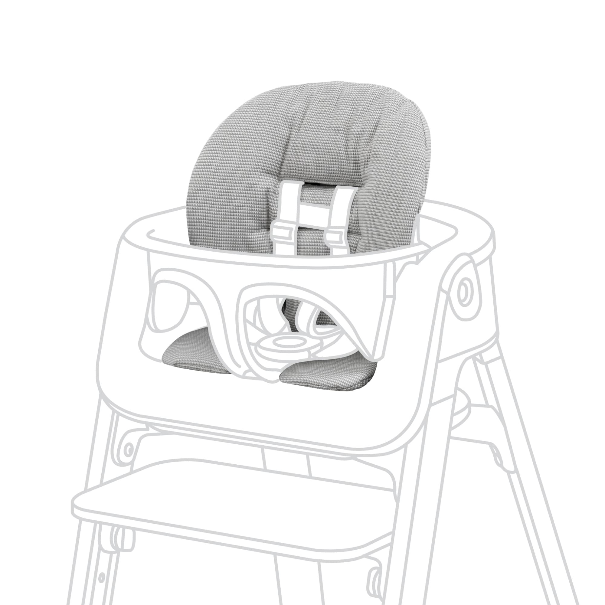 Foto 1 | Set Para Bebé Cushion Stokke Steps, Cómodo Algodón, Gris Nórdico - Venta Internacional.