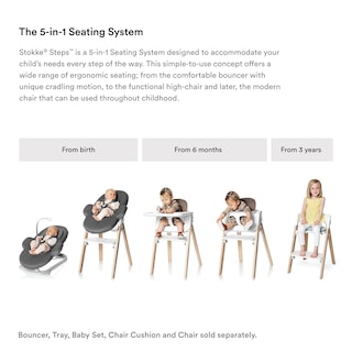 Foto 4 | Set Para Bebé Cushion Stokke Steps De Algodón Gris Espiga - Venta Internacional.