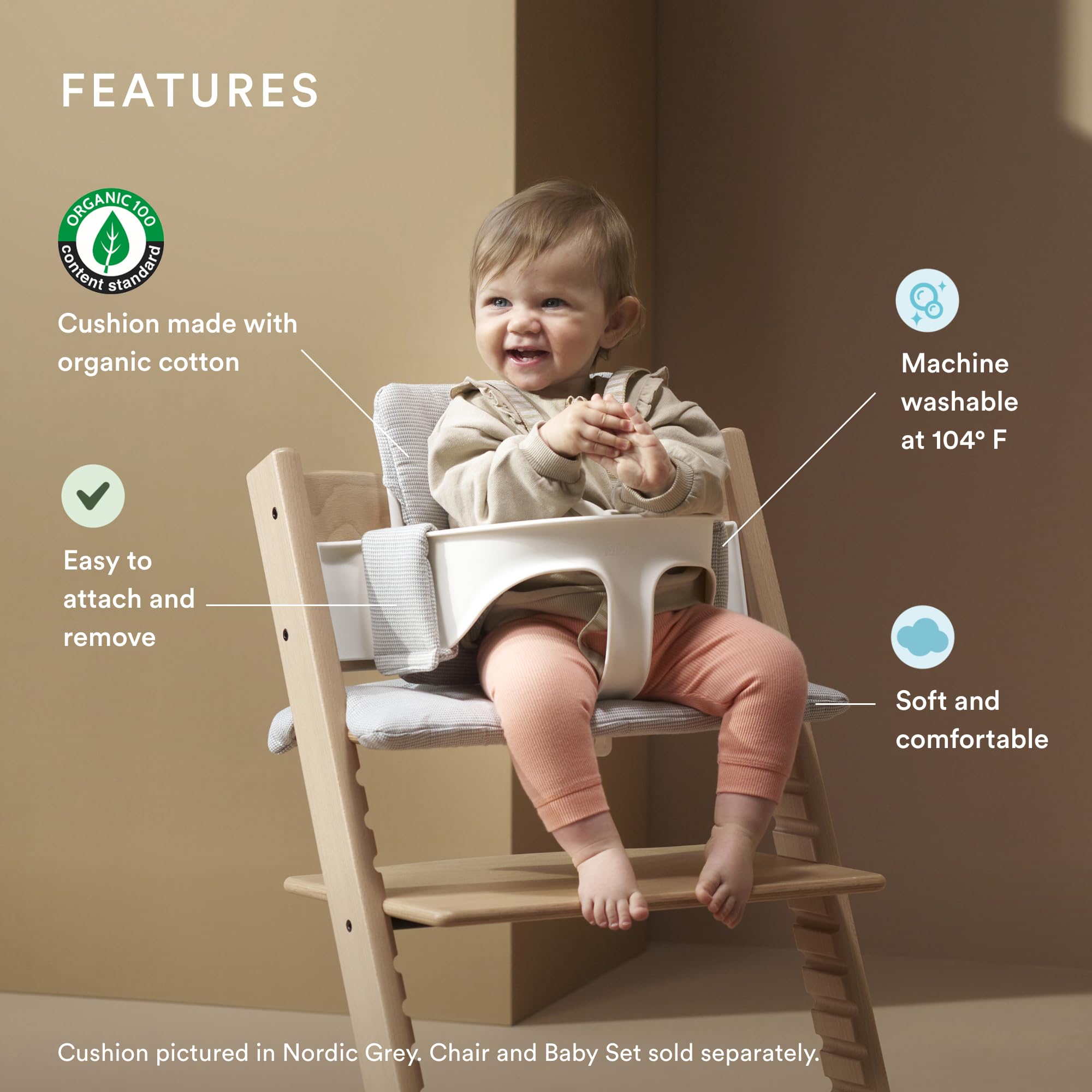 Foto 3 pulgar | Cojín Para Stokke Tripp Trapp Classic Glacier Green - Venta Internacional.
