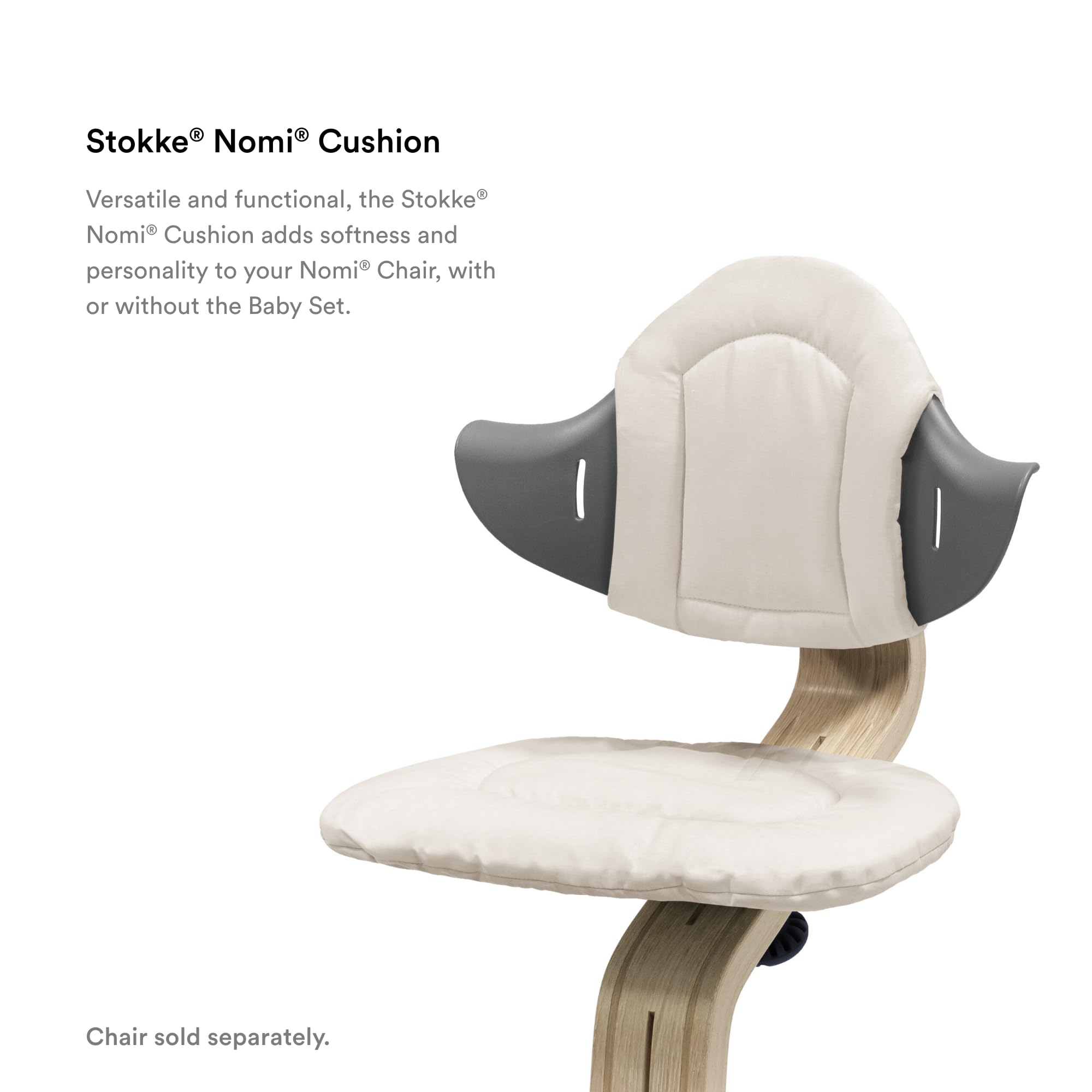Foto 4 pulgar | Cojín Stokke Nomi Nordic Grey Sand Para Silla Y Trona - Venta Internacional.