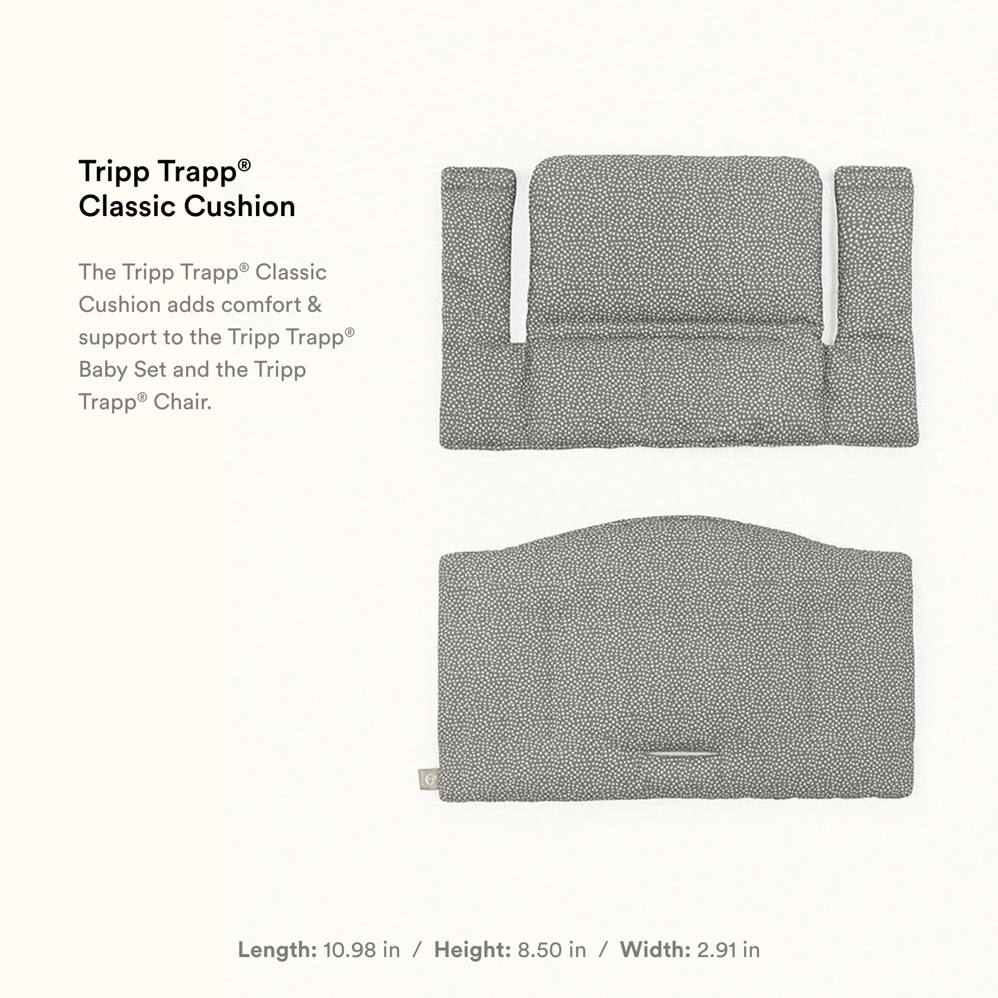 Foto 3 | Cojín Para Stokke Tripp Trapp Classic Dots Grey - Venta Internacional.