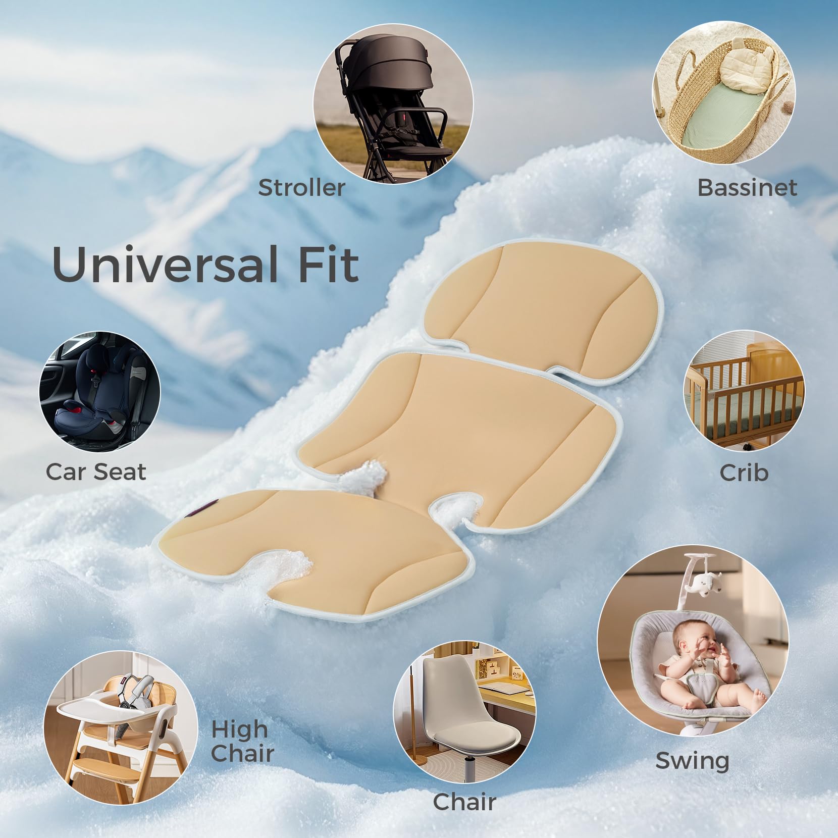 Foto 6 pulgar | Cooling Pad Momcozy Stroller Universal Soft Cooler Liner - Venta Internacional.