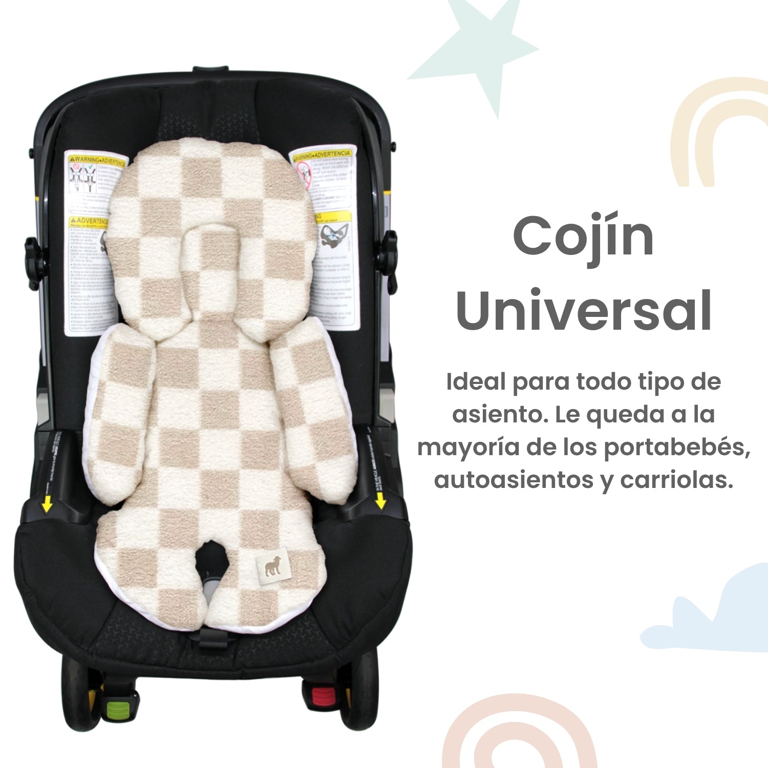 Foto 5 pulgar | Cojín Posicionador Nap Baby Para El Porta Bebé O Cojin Antireflujo Para Carreola O Autoasiento - Cuadritos