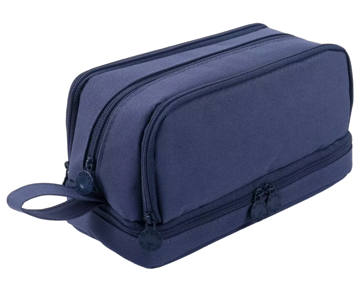 Foto 2 pulgar | Estuche Para Lápices De Gran Capacidad Con 4 Compartimentos Azul
