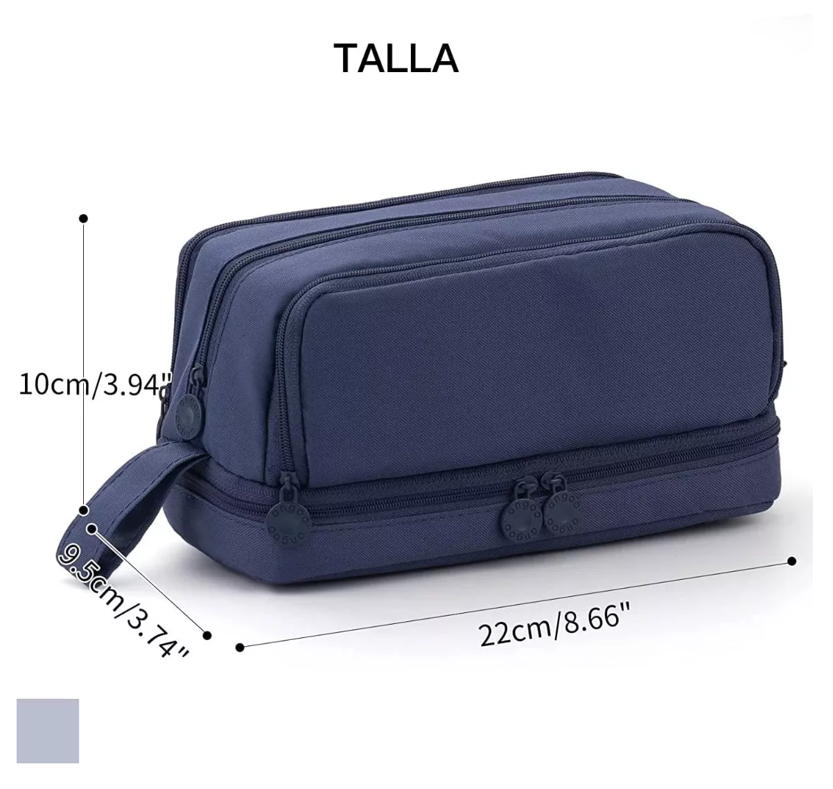 Foto 4 pulgar | Estuche Para Lápices De Gran Capacidad Con 4 Compartimentos Azul