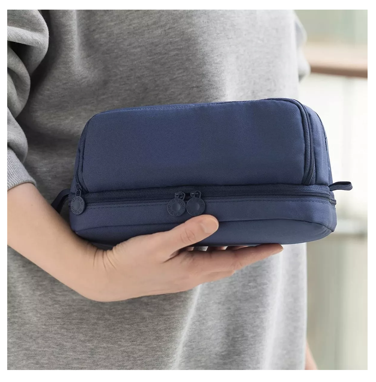 Foto 5 | Estuche Para Lápices De Gran Capacidad Con 4 Compartimentos Azul