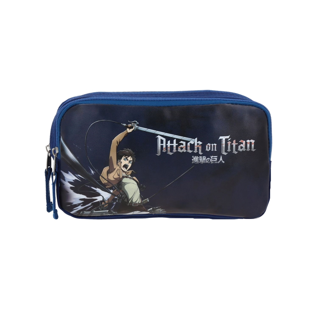 Lapicera Escolar Doble Cierre Attack On Titan Ern Ak66098-9