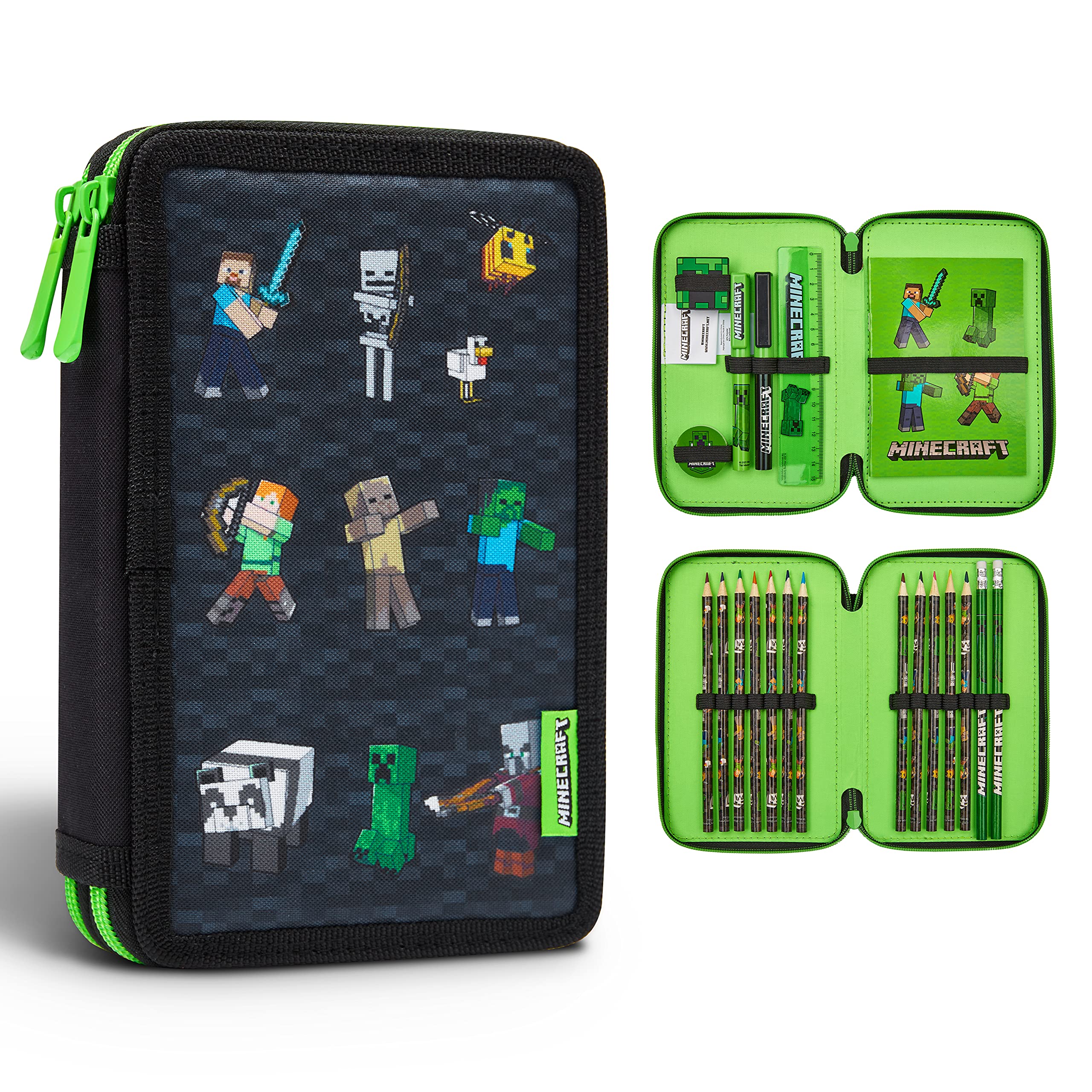 Foto 2 pulgar | Estuche Para Lápices Minecraft Children Con Material Escolar De Papelería - Venta Internacional.