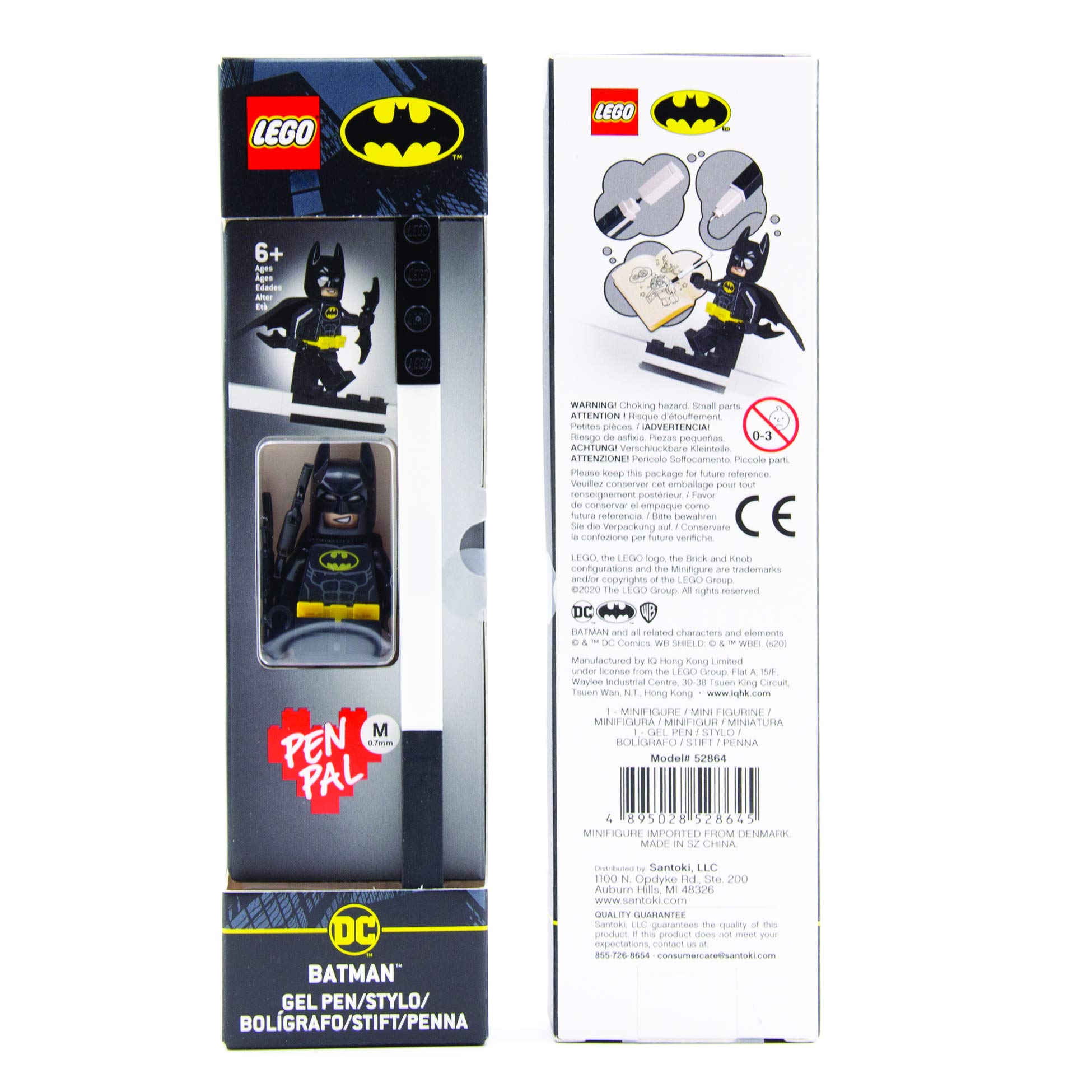 Foto 3 pulgar | Bolígrafo De Gel Lego Con Minifigura De Batman, Bolígrafo De Gel Negro 52864 - Venta Internacional.