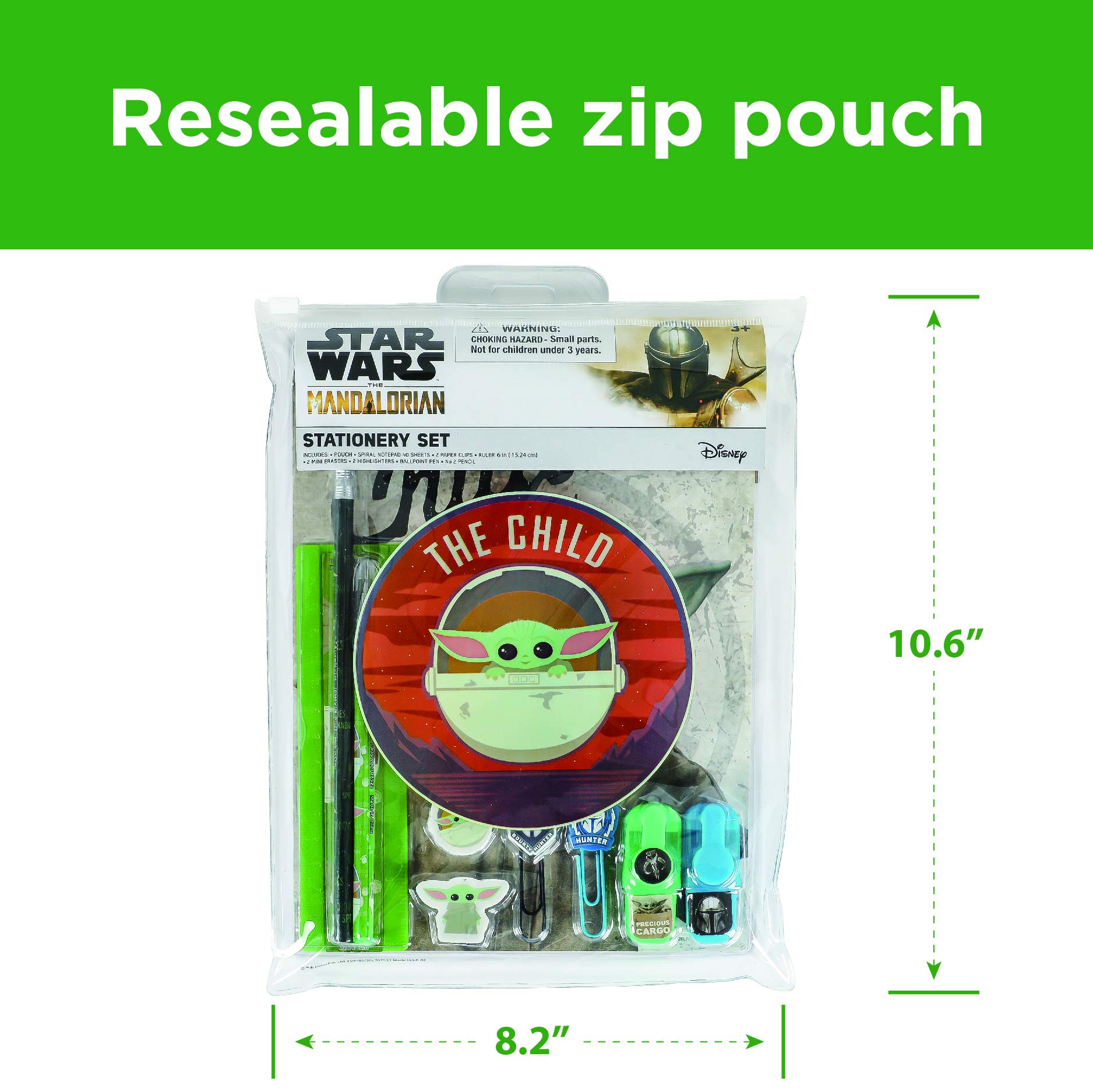 Foto 5 pulgar | Set De Material Escolar Y De Oficina Con Diseños Innovadores Baby Yoda - Venta Internacional.