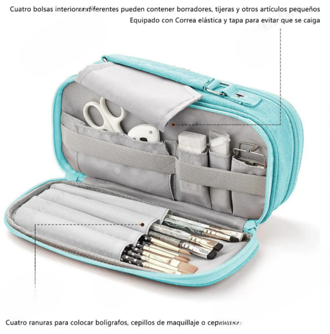 Foto 4 pulgar | Xtellar Estuche Multicapas Premium Para Lápices - Ideal Para Escolares Y Viajeros