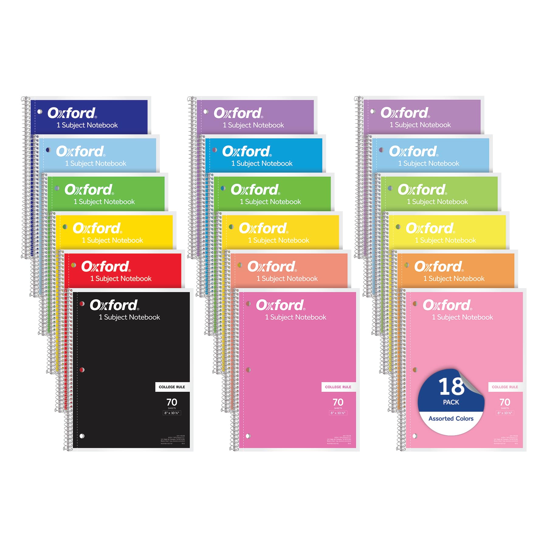 Foto 2 pulgar | Cuaderno Oxford Spiral De 1 Asignatura  Rayado Universitario  70 Hojas X18 - Venta Internacional.