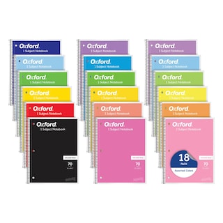 Foto 1 | Cuaderno Oxford Spiral De 1 Asignatura Rayado Universitario 70 Hojas X18 - Venta Internacional.