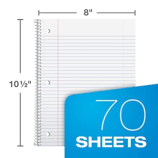 Foto 2 | Cuaderno Oxford Spiral De 1 Asignatura Rayado Universitario 70 Hojas X18 - Venta Internacional.