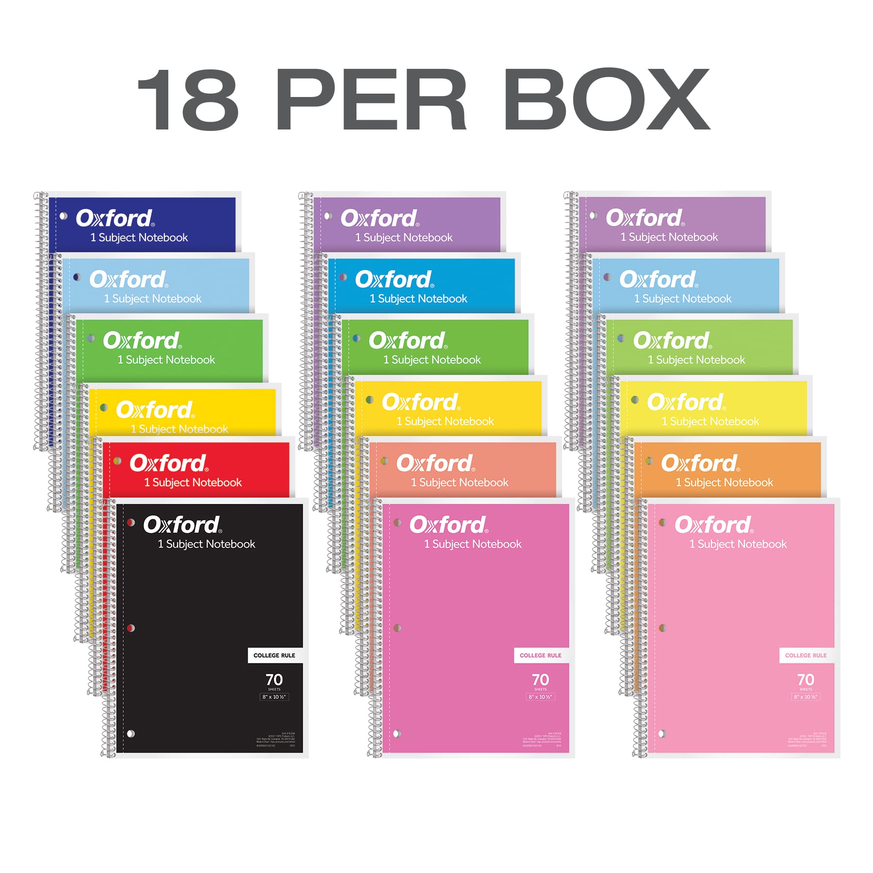 Foto 6 pulgar | Cuaderno Oxford Spiral De 1 Asignatura  Rayado Universitario  70 Hojas X18 - Venta Internacional.