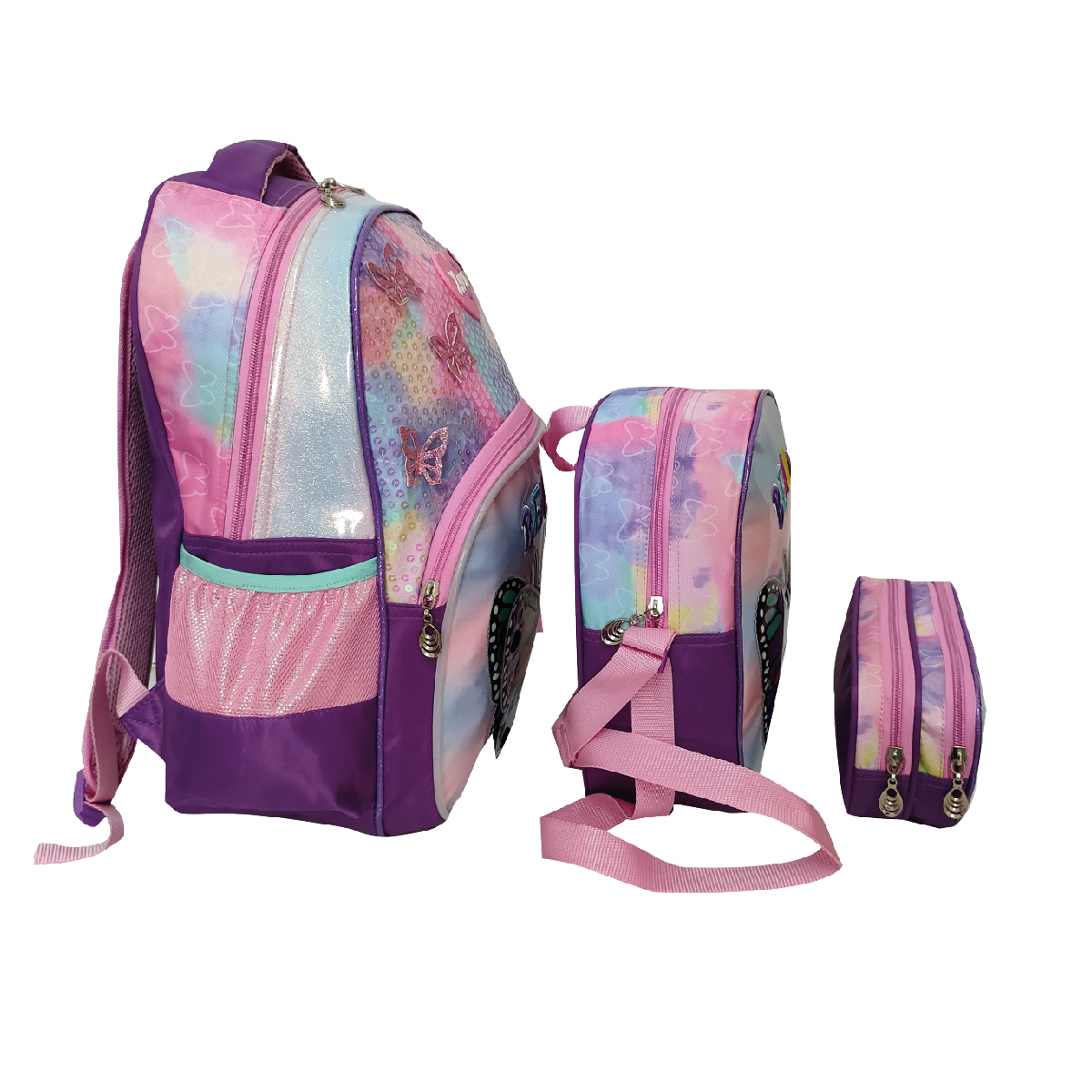 Foto 4 | Set De Mochila Escolar,  Tr Btf02 Butterfly,  Lonchera Y Lapicera