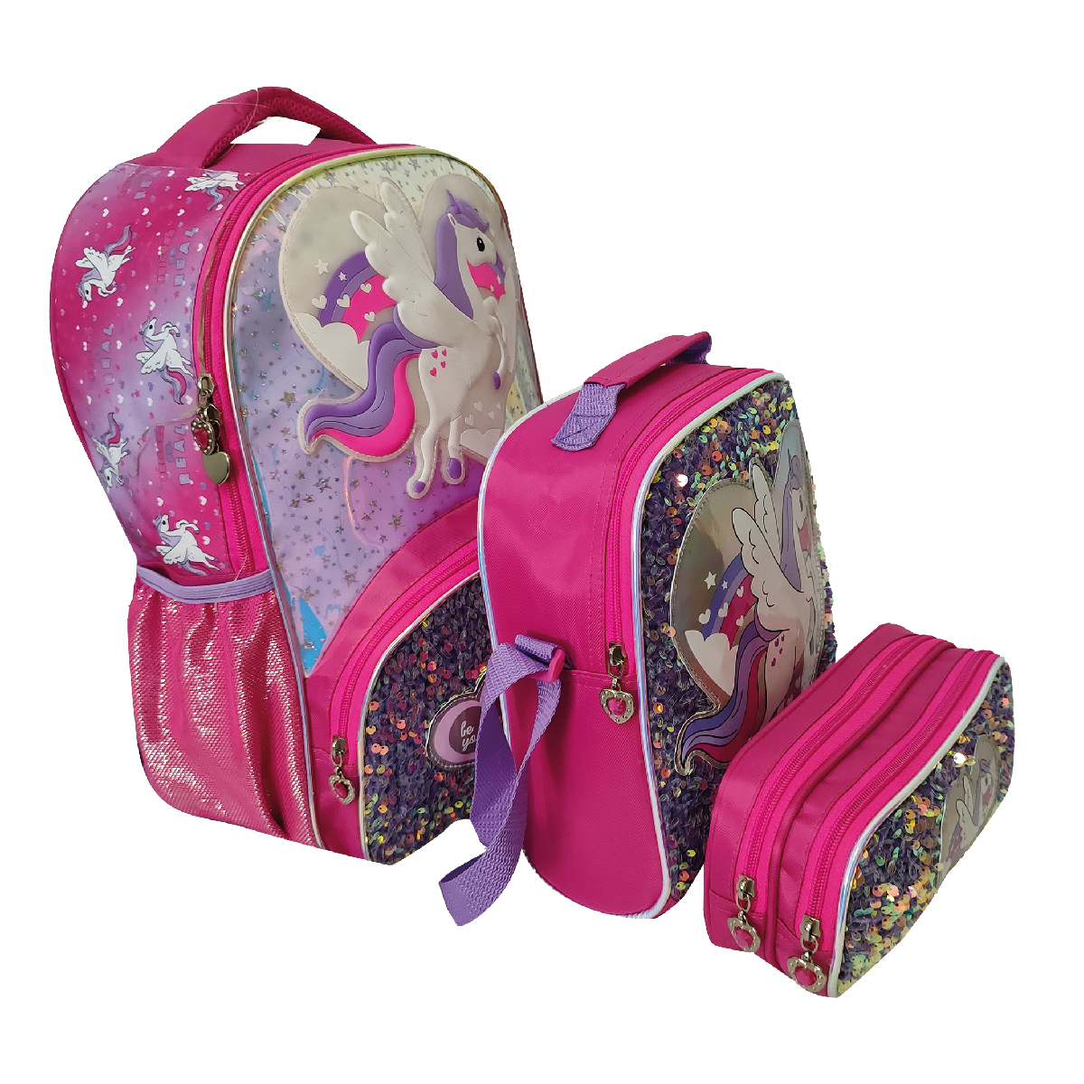 Foto 5 | Set De Mochila Escolar,  Tr Unc03 Unicornio  Lonchera Y Lapicera