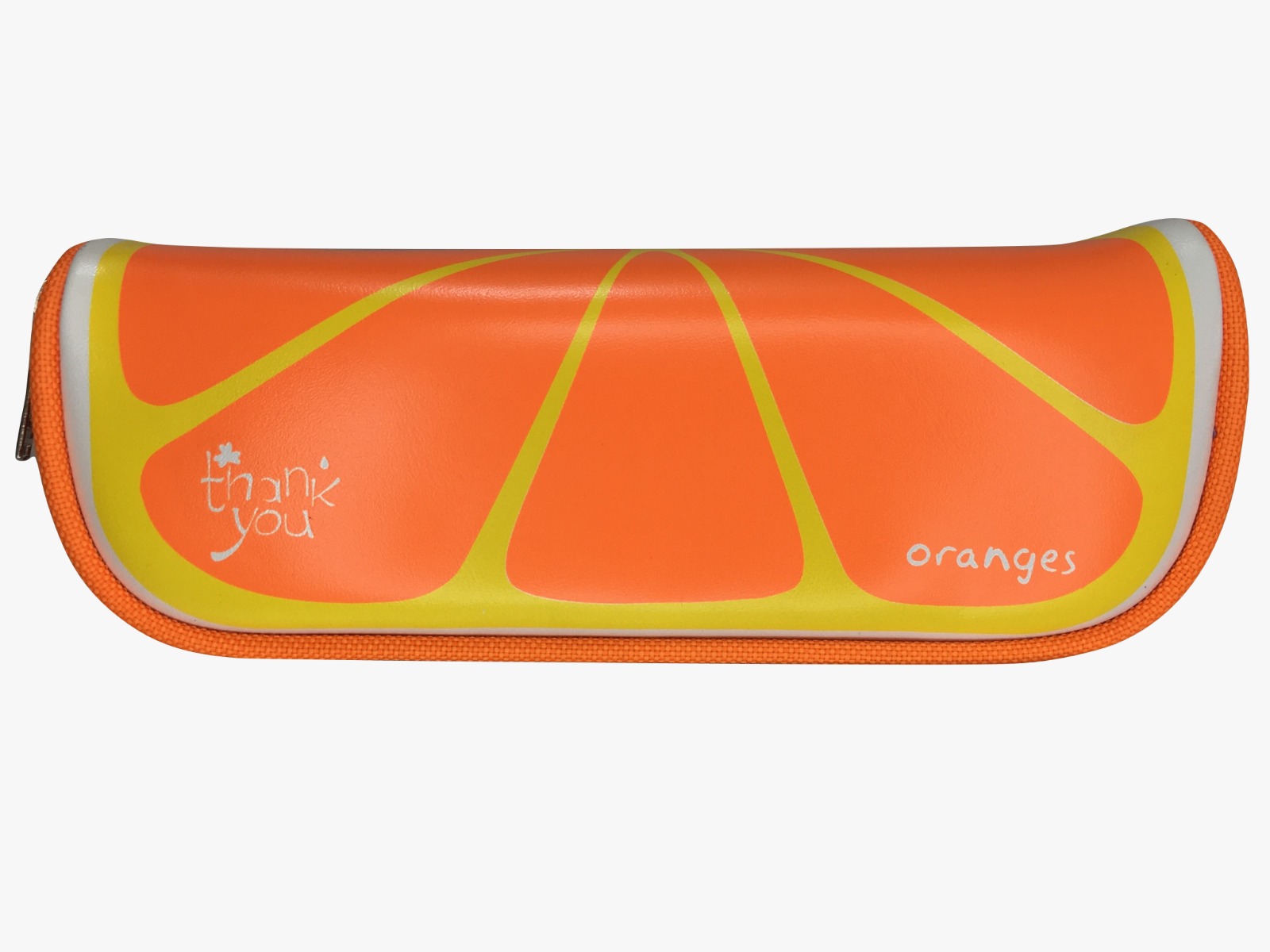 Foto 2 pulgar | Estuche Lapicero Escolar De Vinilo En Forma De Frutas Naranja Naranja