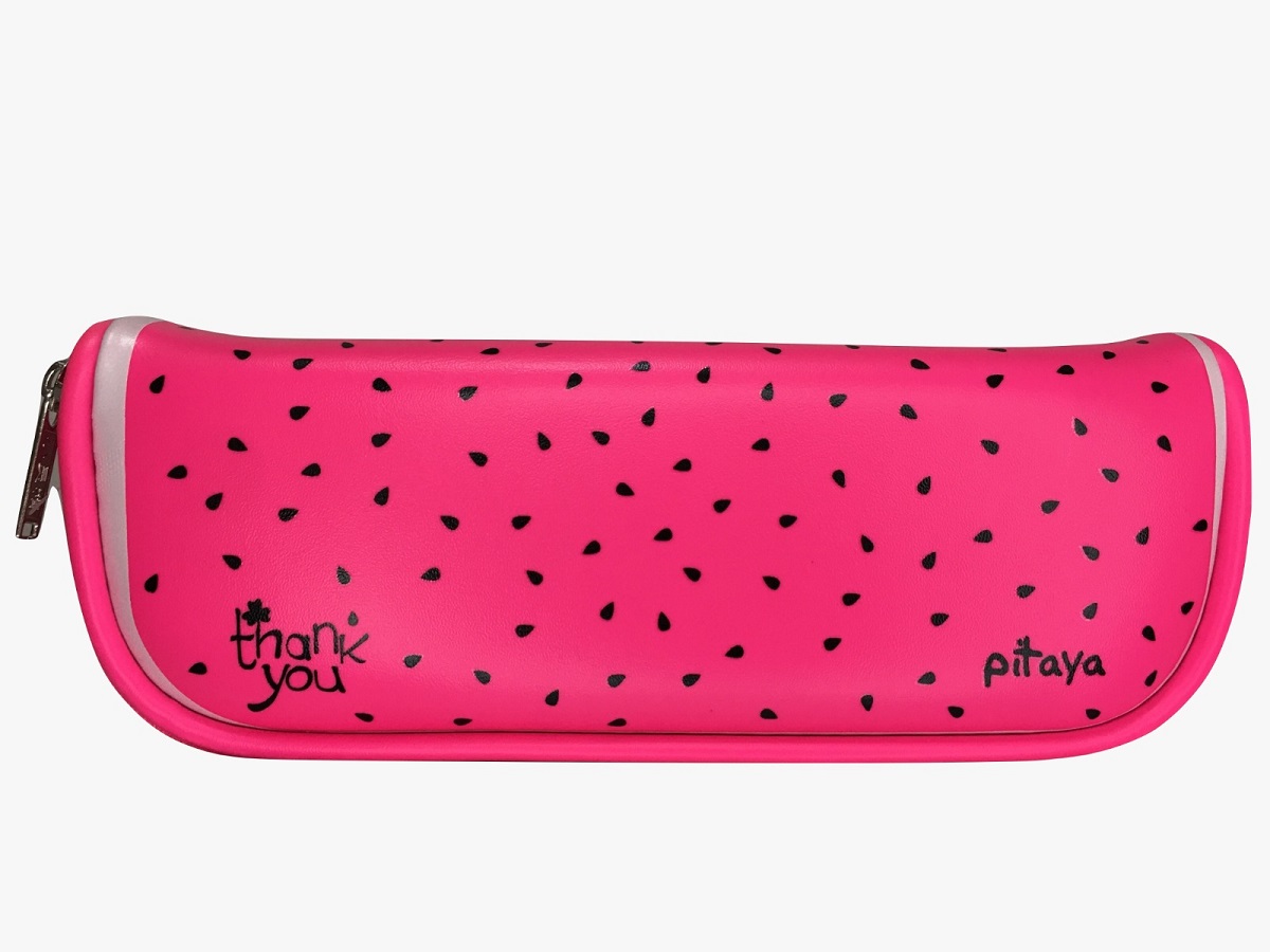 Foto 3 pulgar | Estuche Lapicero Escolar De Vinilo En Forma De Frutas Pitaya  Rosa
