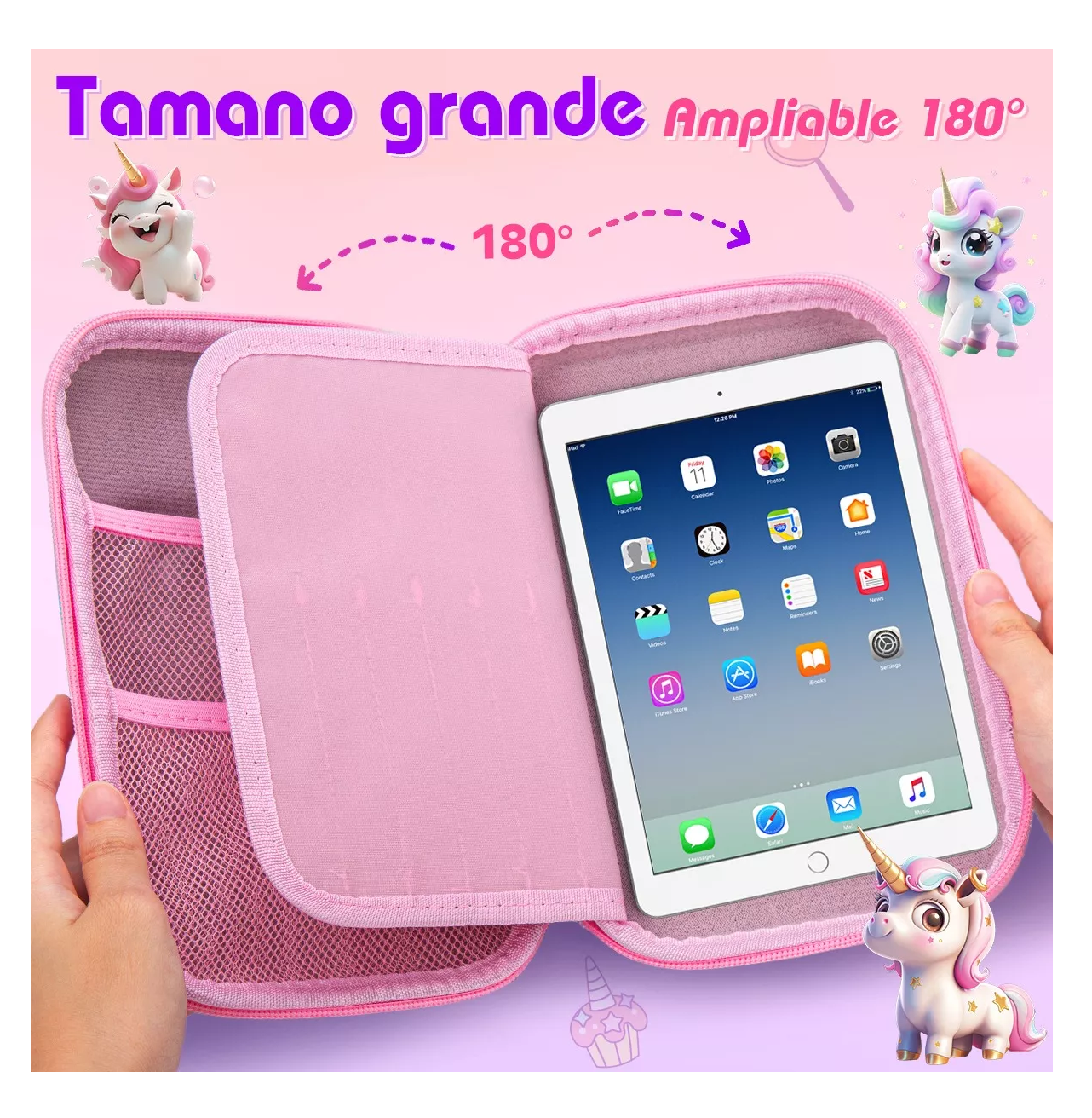 Foto 5 pulgar | Lapicera Estuche Gran Capacidad 3d Eva Organizador Rosa Unicornio