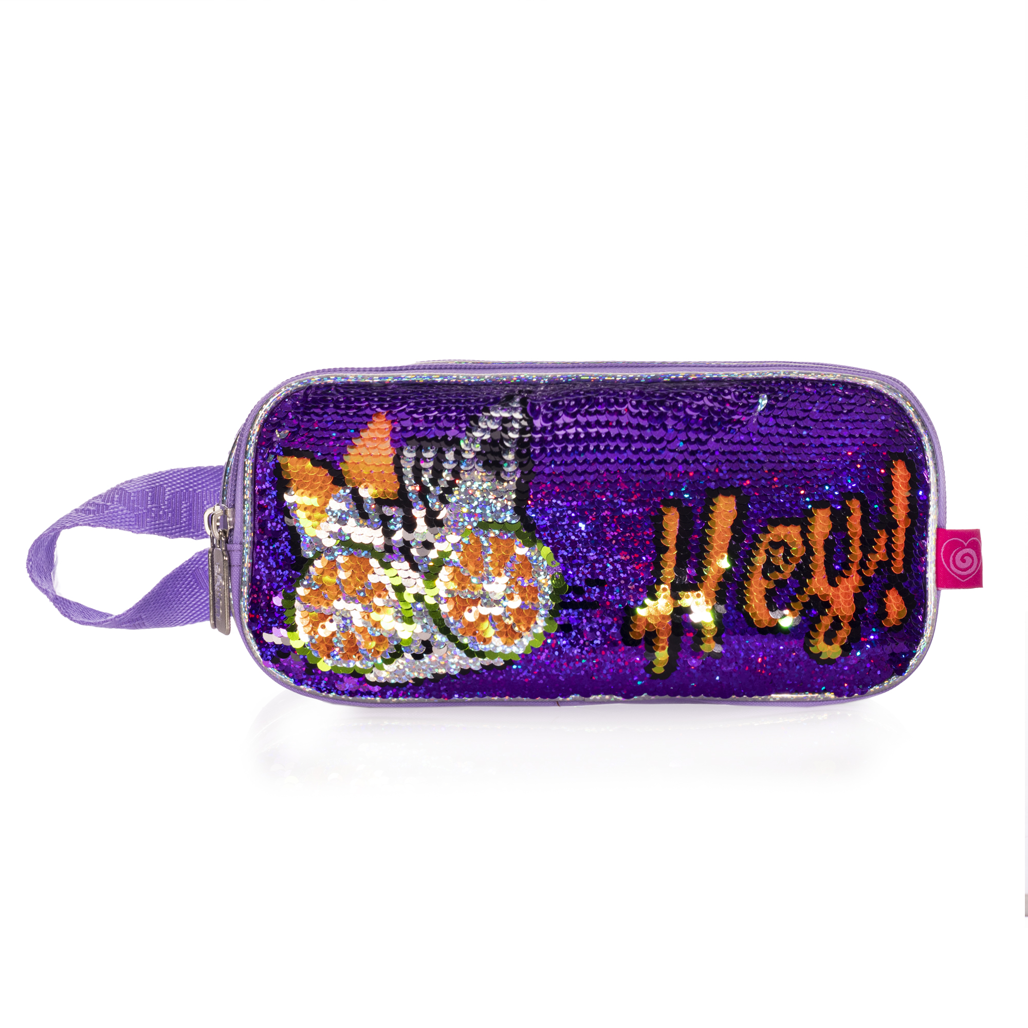 Foto 2 pulgar | Lapicera Hey Little Cat ! Lentejuela Wilys Color Violeta.