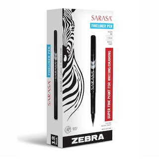 Foto 1 | Bolígrafo Zebra Sarasa Fine Liner Zeb66110 Negro Paquete de 12 - Venta Internacional