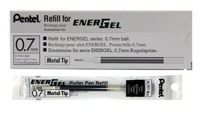 Foto 1 | Bolígrafo De Gel Líquido Pentel Energel Con Relleno De Tinta, 0,7 Mm, Negro (12) - Venta Internacional.