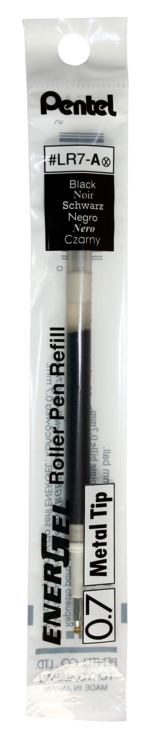 Foto 2 | Bolígrafo De Gel Líquido Pentel Energel Con Relleno De Tinta, 0,7 Mm, Negro (12) - Venta Internacional.